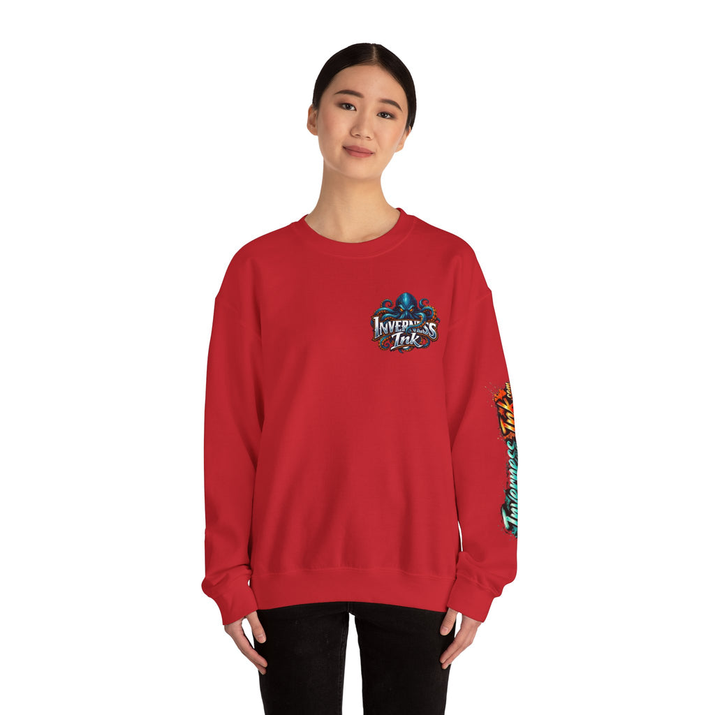 Betta Fish Crewneck Sweatshirt — Colorful Neon Tropical Fish Graphic