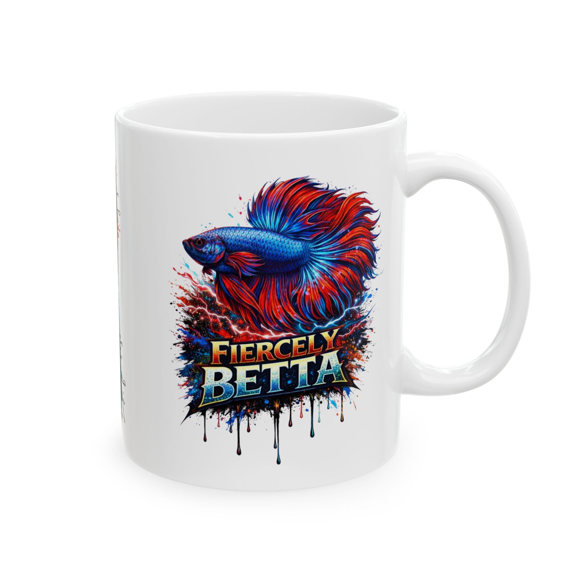 Fiercely Betta – Premium "Neon Flare" Ceramic Mug Art Coffee Cup (11oz/15oz)