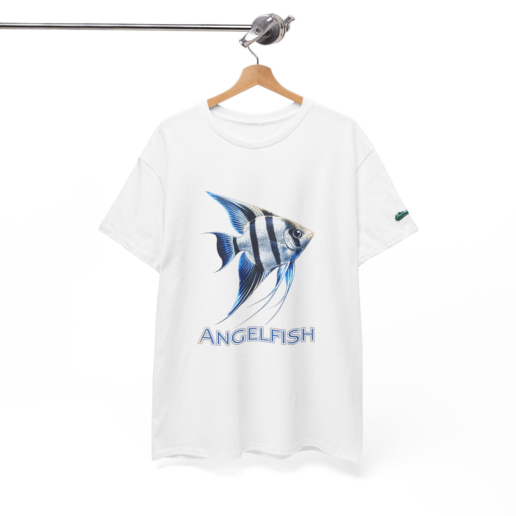 Angelfish Graphic Tee — Blue Tropical Fish Shirt