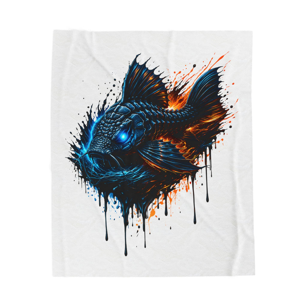 L-185 Xingu Spiny Monster Pleco — Urban Art Plush Throw Blanket