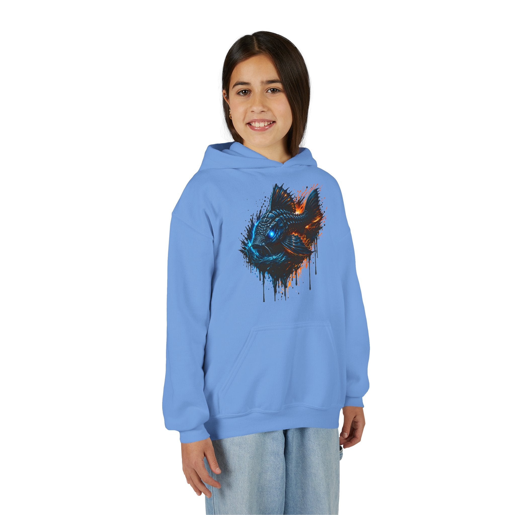 Armored Pleco L-185 – Youth Premium Hooded Sweatshirt