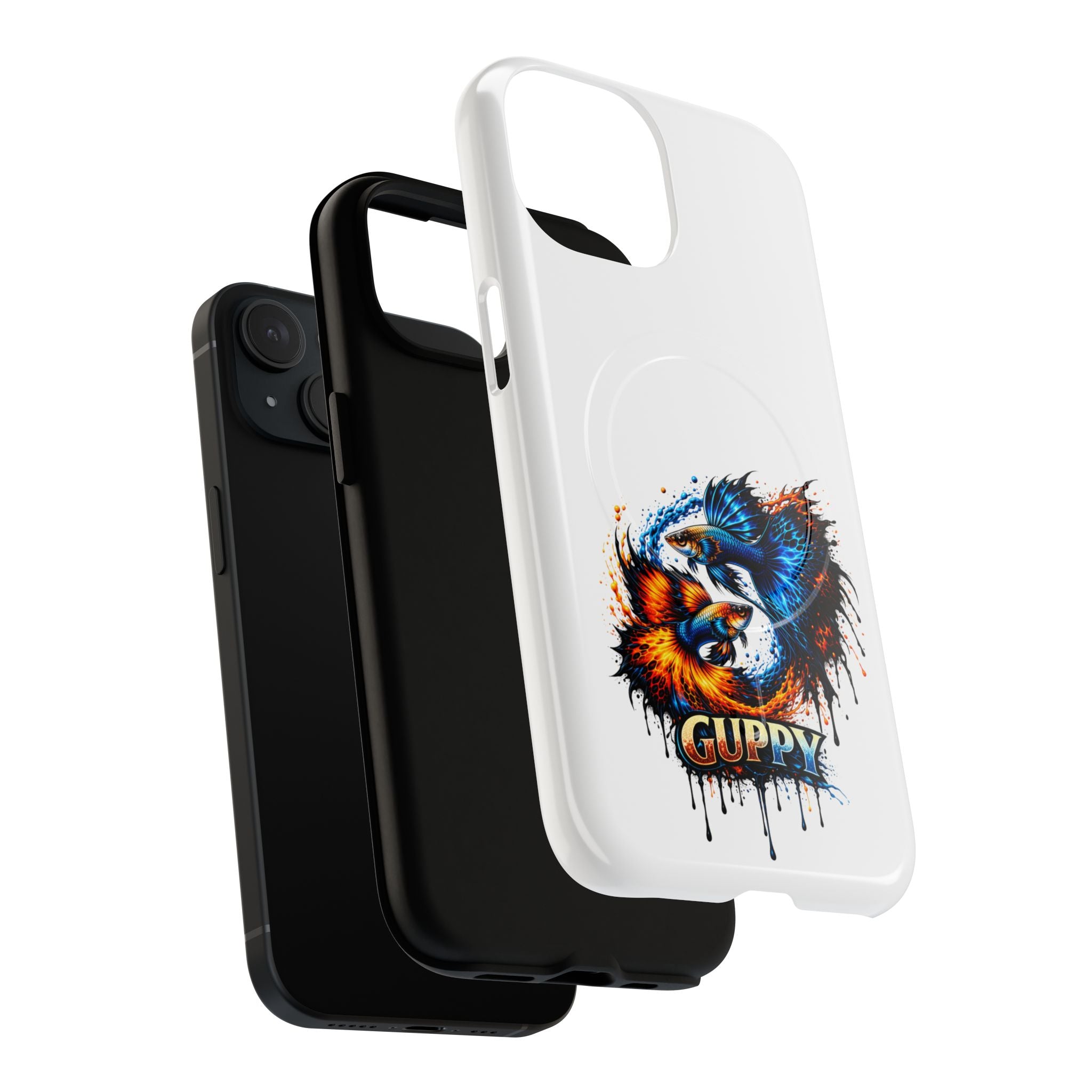 Fire & Ice Guppy – "Neon Flare" Magnetic Impact Case