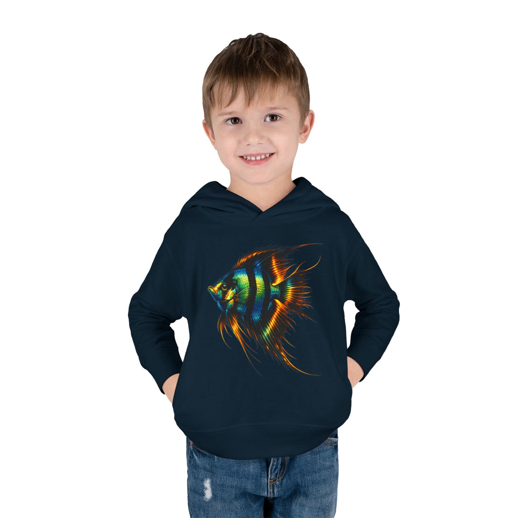 Toddler Hoodie with Colorful Angelfish Graphic