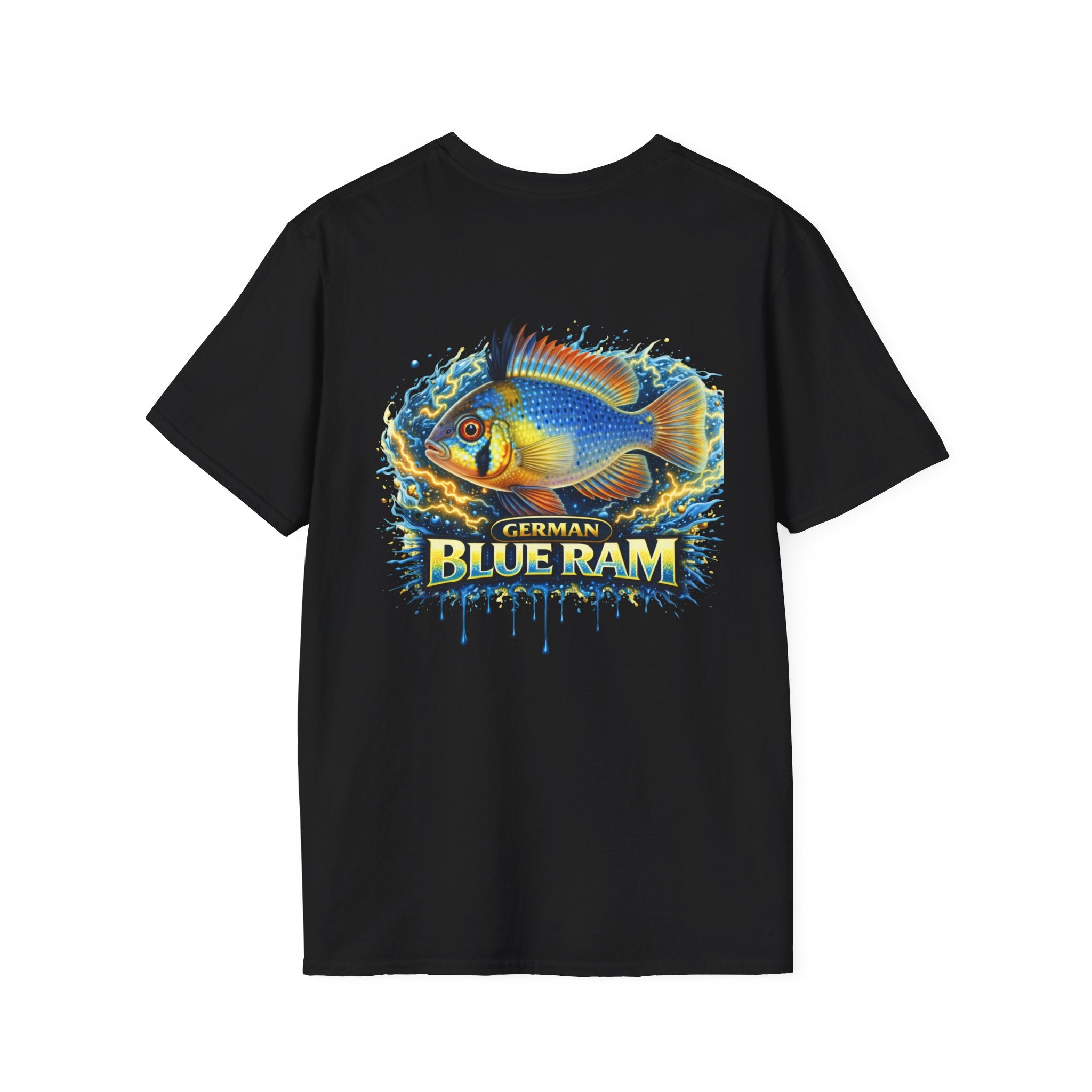 German Blue Ram Fish T-Shirt — Colorful Aquarium Cichlid Tee