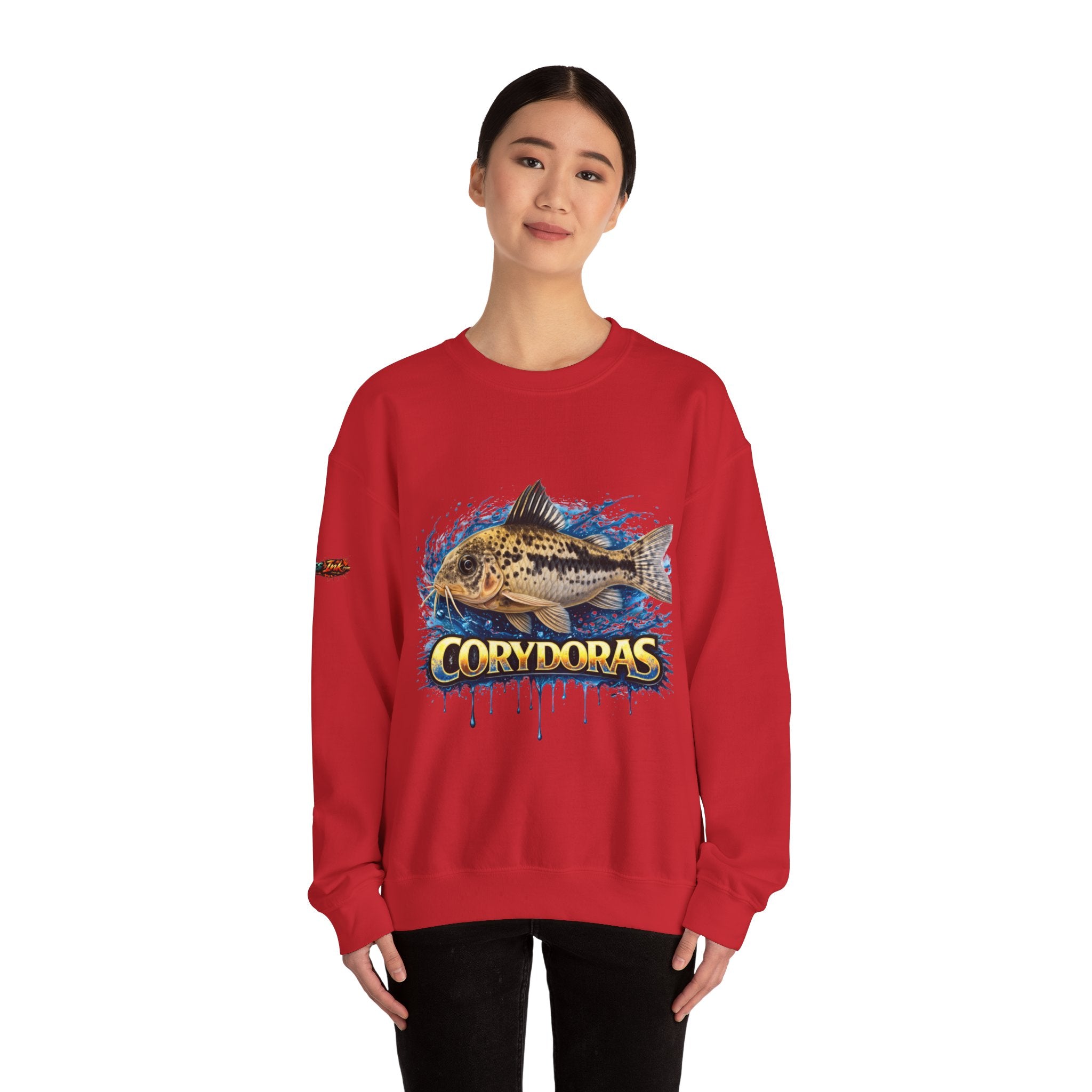 Peppered Corydoras Fish Crewneck Sweatshirt – Aquatic Aquarium Lover Tee