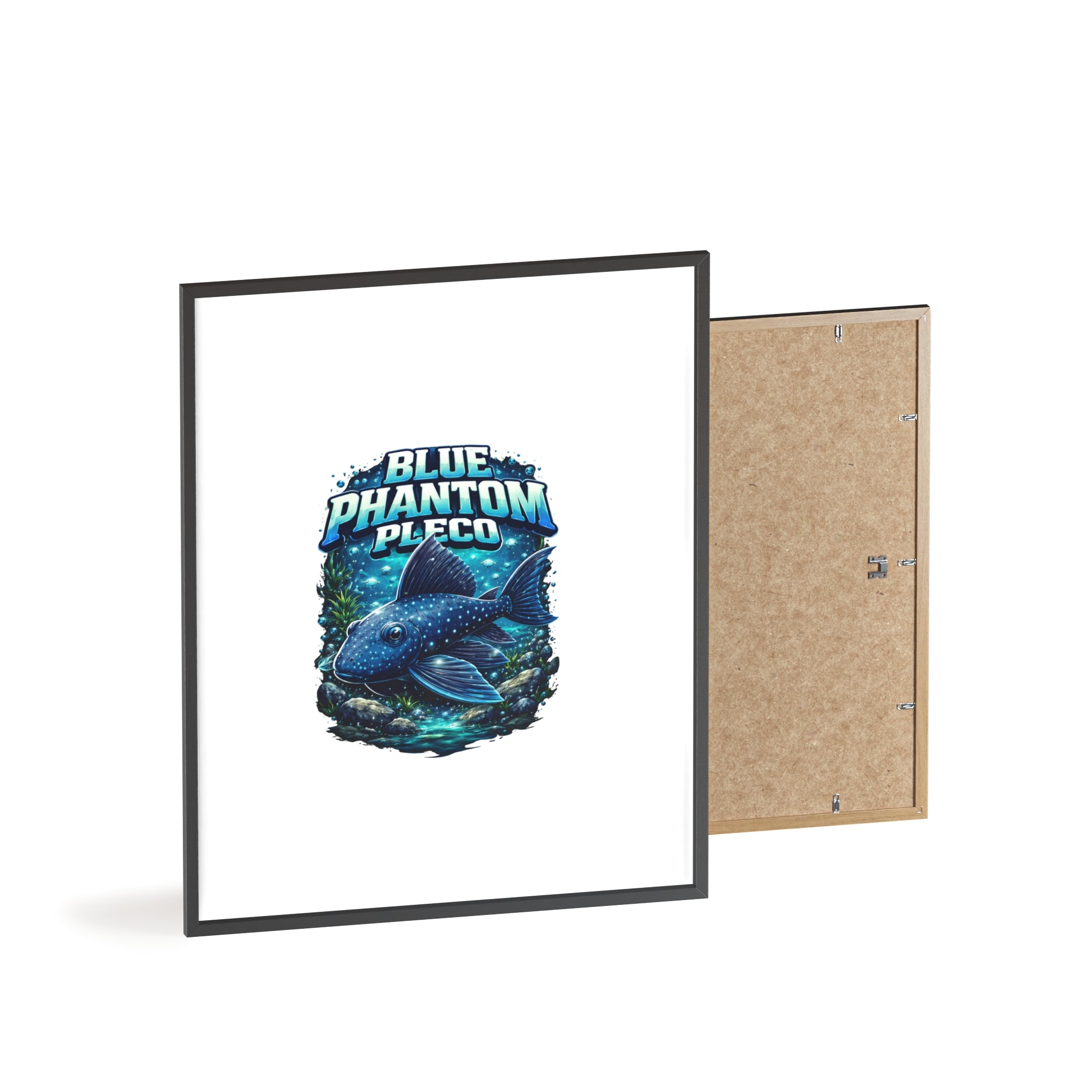 Blue Phantom Pleco Poster — Framed Aquarium Fish Wall Art