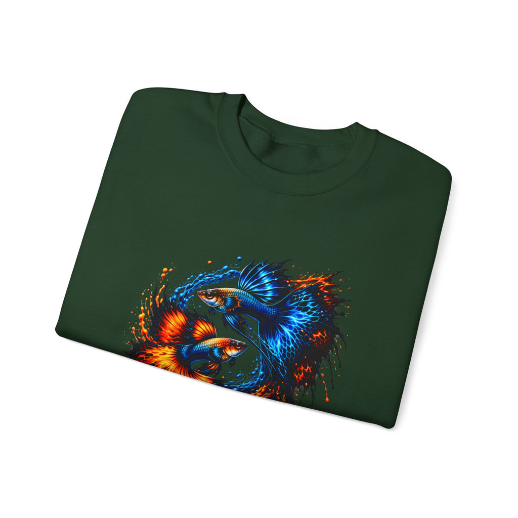 Fire & Ice Guppy – Premium "Neon Flare" Crewneck Sweatshirt