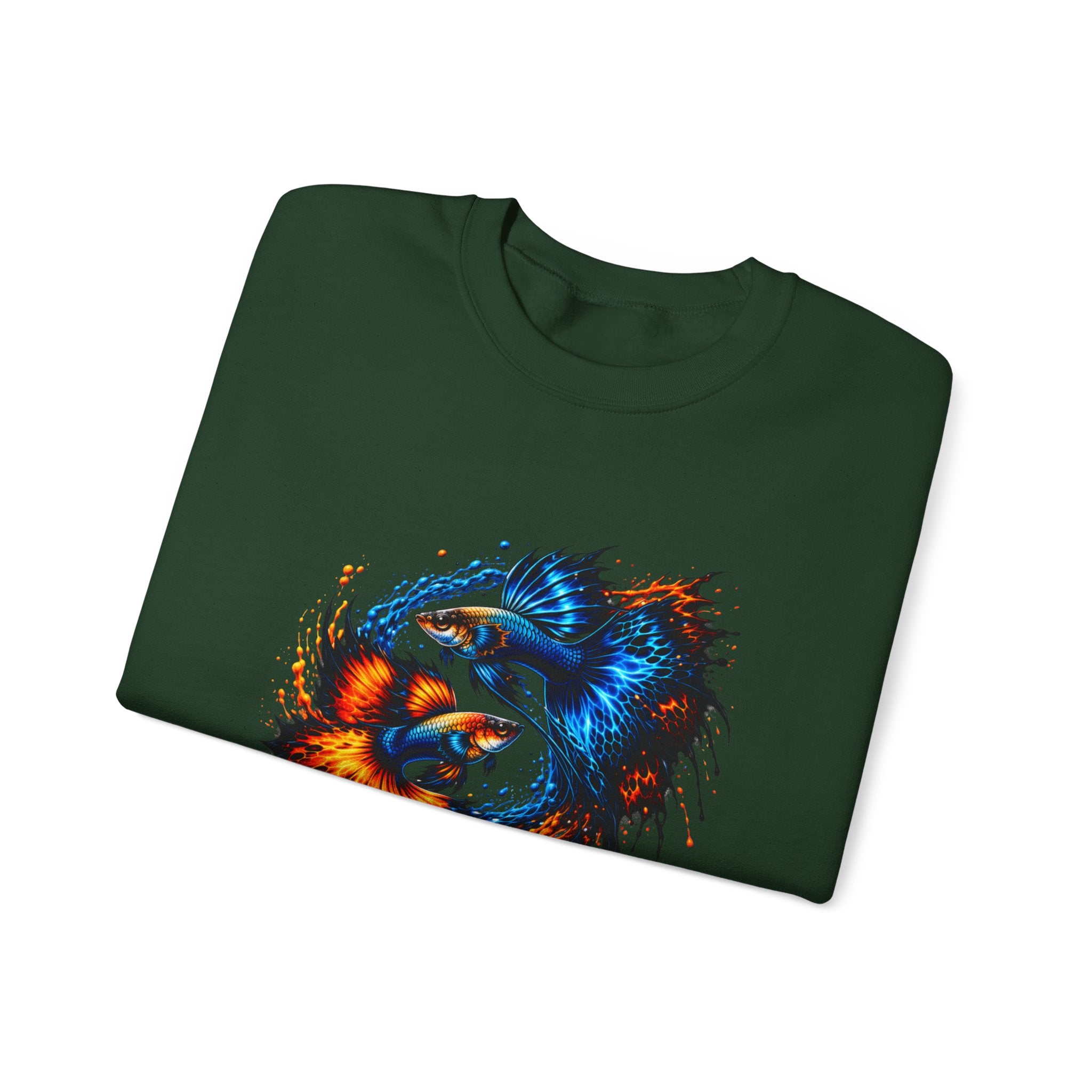 Fire & Ice Guppy – Premium "Neon Flare" Crewneck Sweatshirt