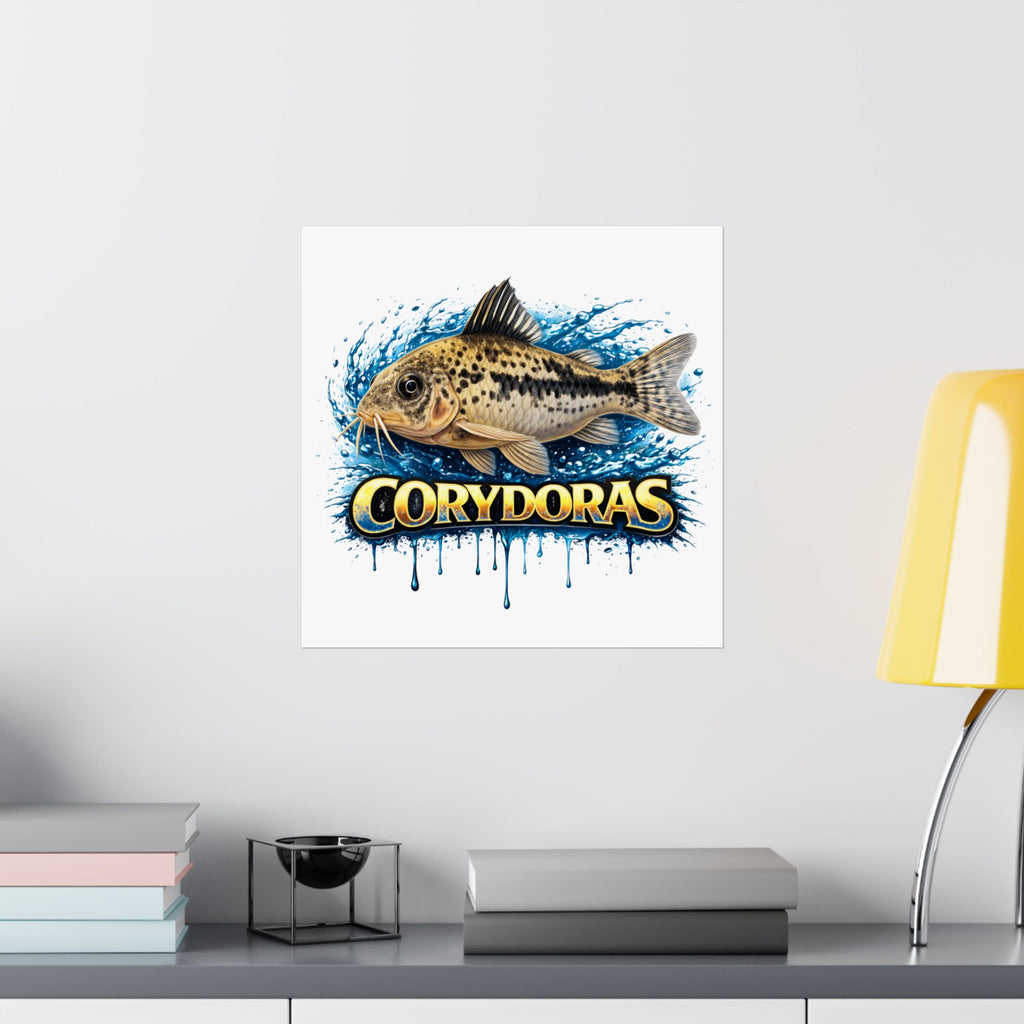 Corydoras Fish Matte Poster — Aquarium Lover Wall Art