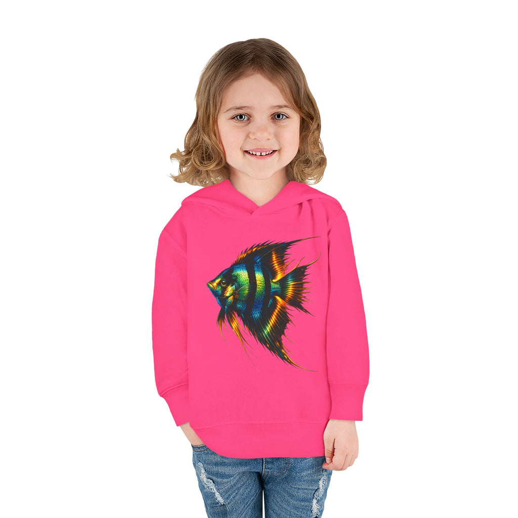 Toddler Hoodie with Colorful Angelfish Graphic