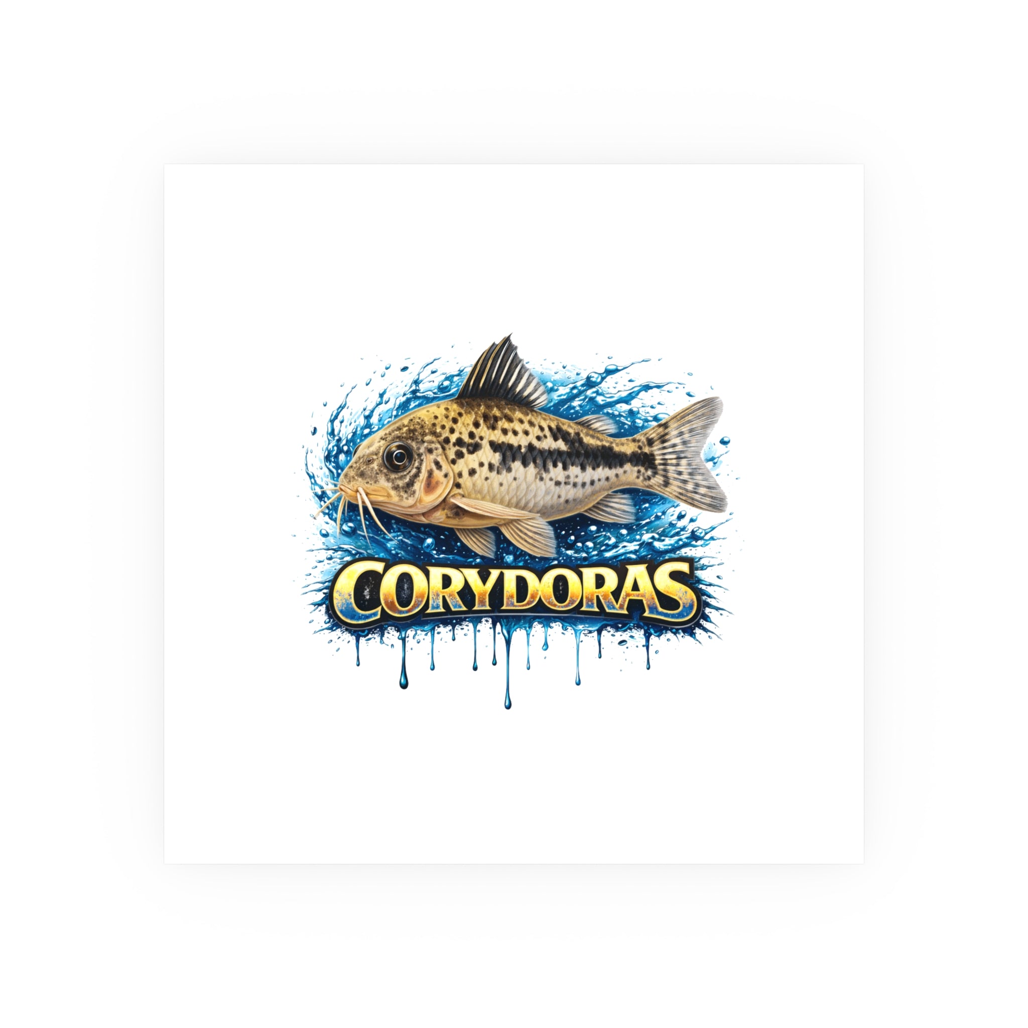 Corydoras Fish Poster — Decorative Aquarium Art Print (Satin/Matte)