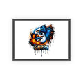 Guppy Fish Art Poster with Wooden Frame — Colorful Koi-Style Aquarium Print