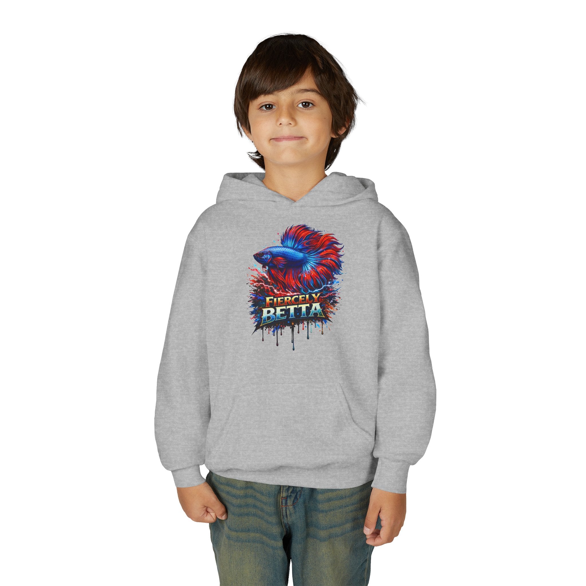 Fiercely Betta – Kids "Neon Flare" Fleece Hoodie