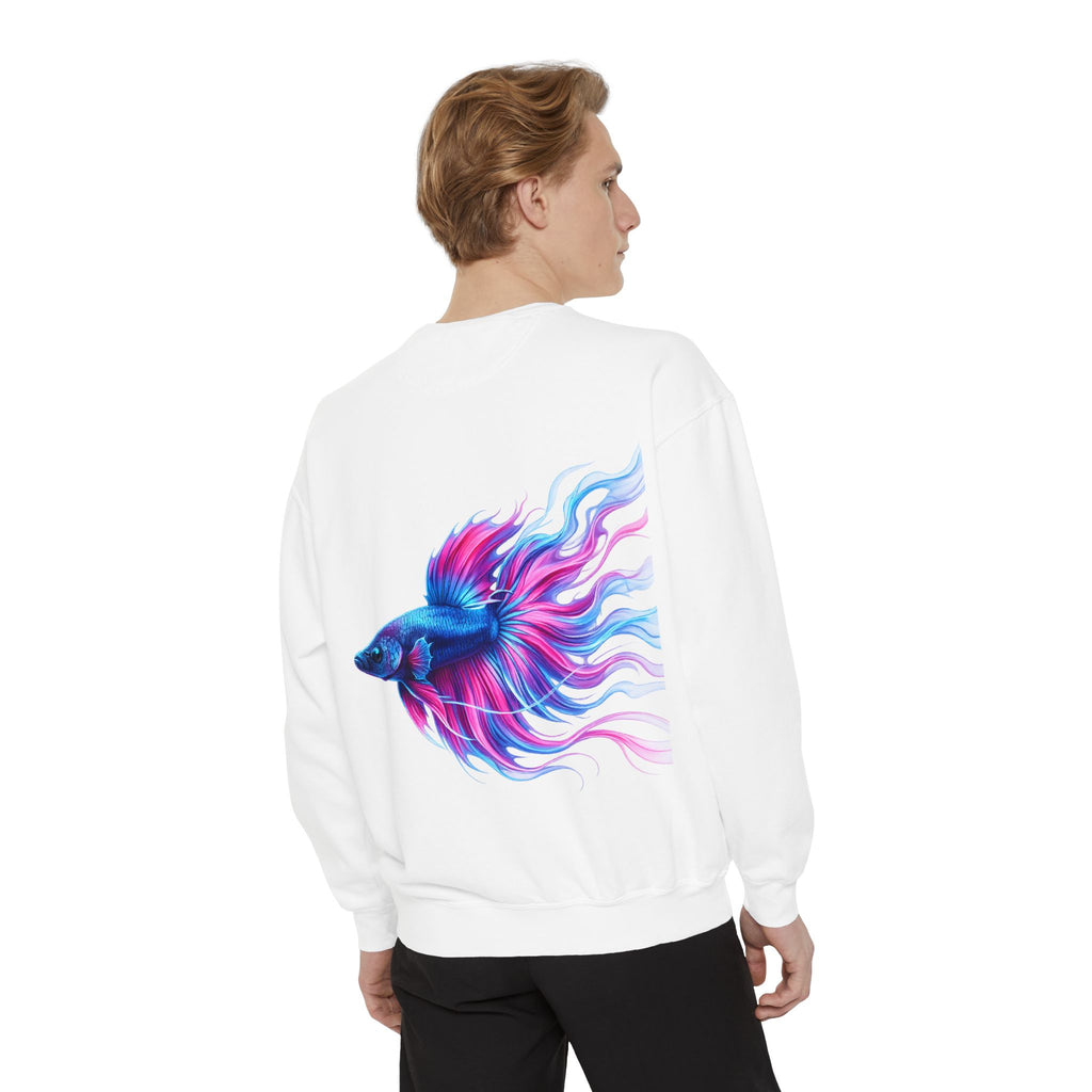 Betta Bliss Sweatshirt — Colorful Betta Fish Graphic Crewneck