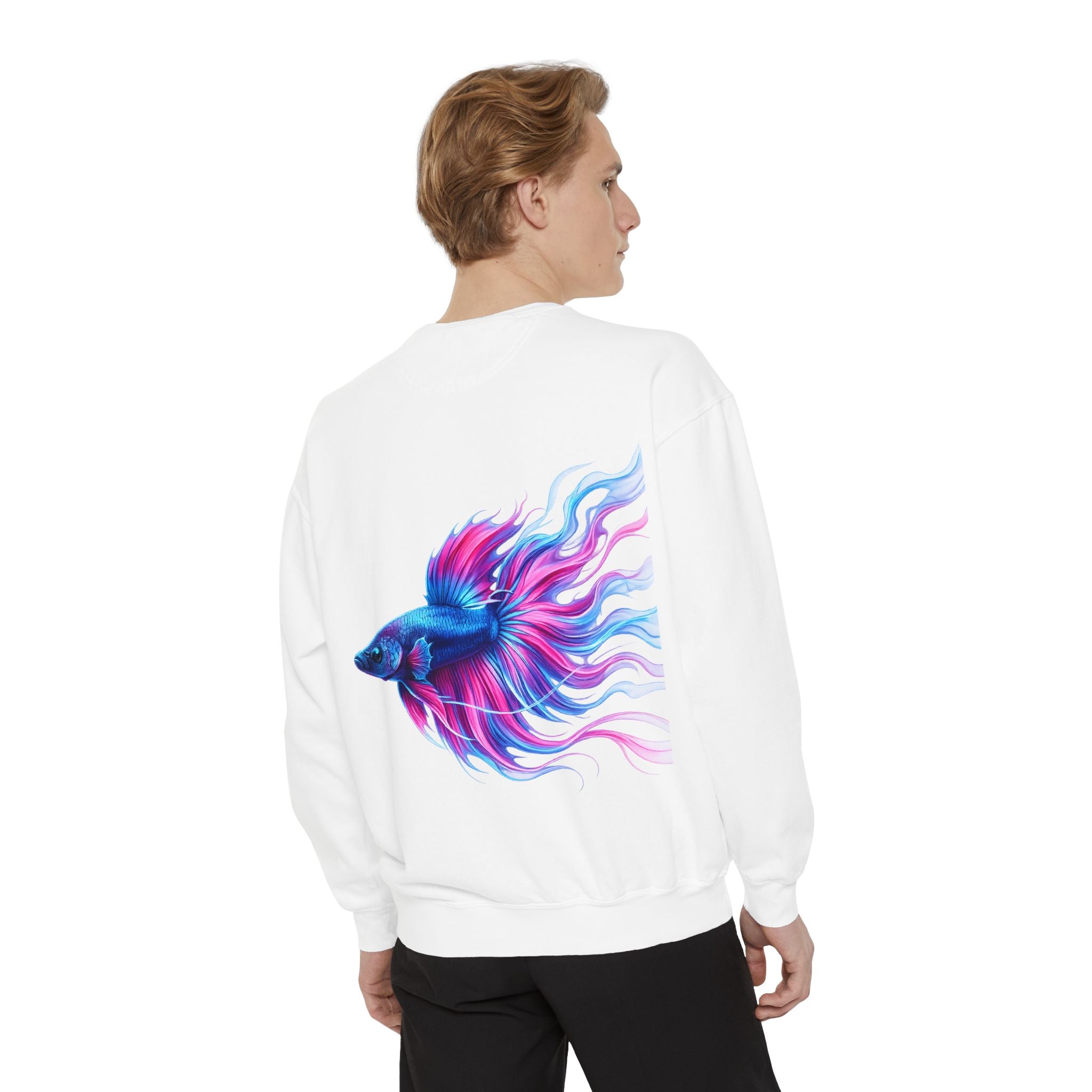 Betta Bliss Sweatshirt — Colorful Betta Fish Graphic Crewneck