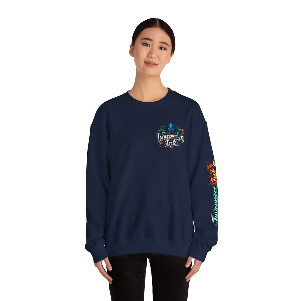 Betta Fish Crewneck Sweatshirt — Colorful Neon Tropical Fish Graphic