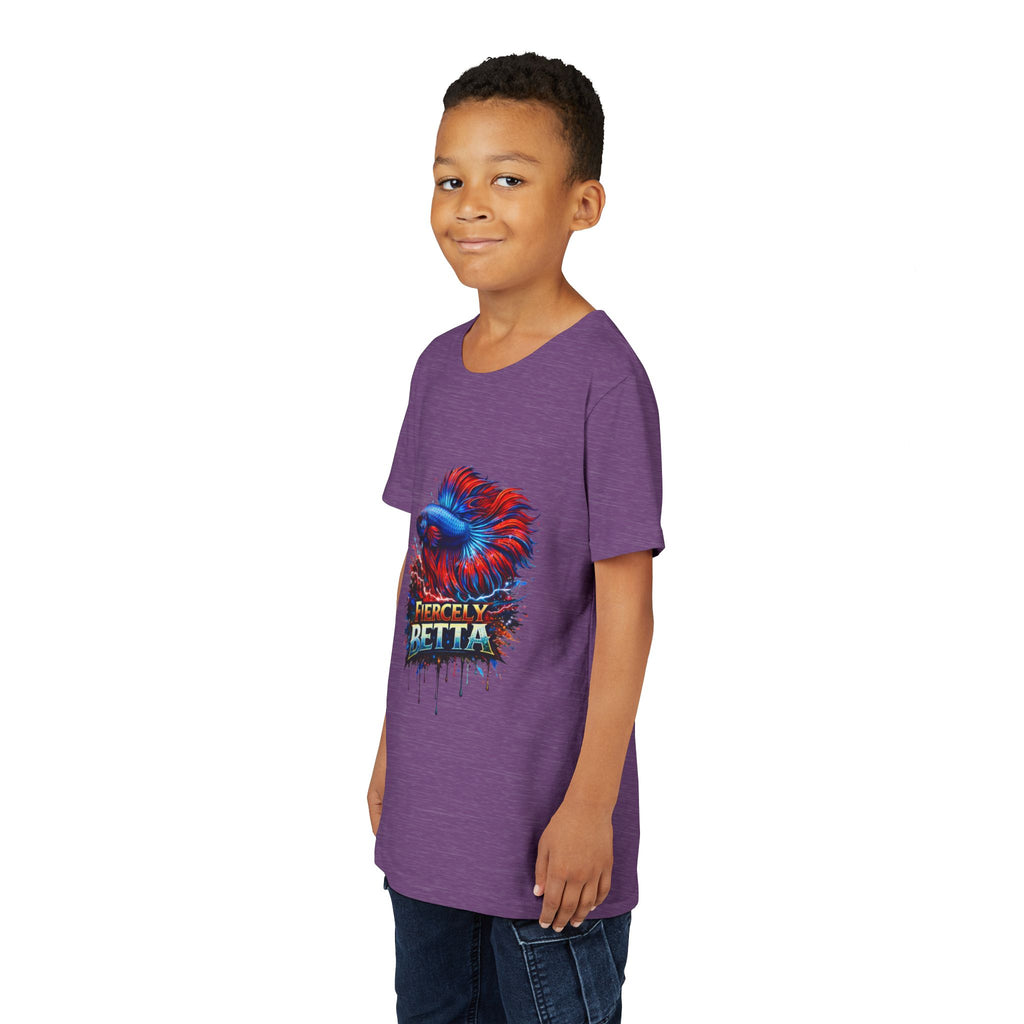Fiercely Betta Youth Tee - Colorful Betta Fish Graphic Shirt