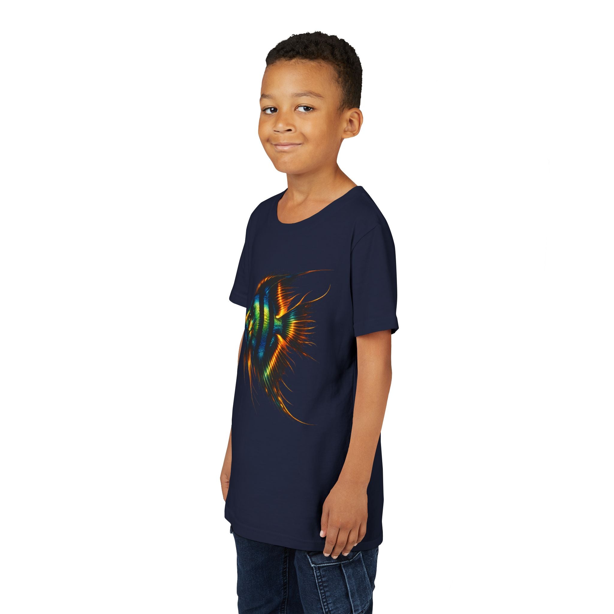Angelfish Youth Tee – Colorful Aquarium Fish Graphic Shirt for Kids