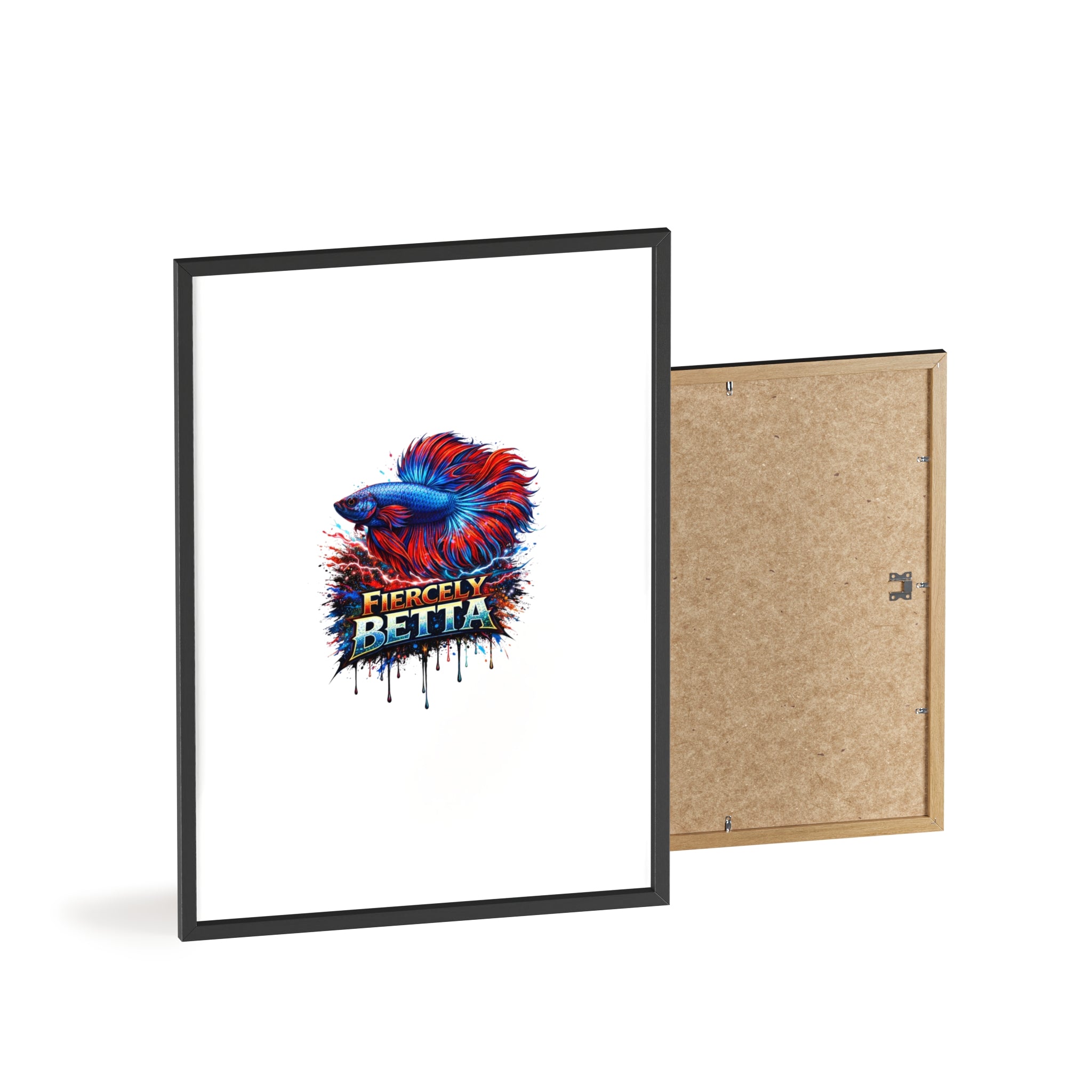 Fiercely Betta Framed Poster — Colorful Betta Fish Wall Art