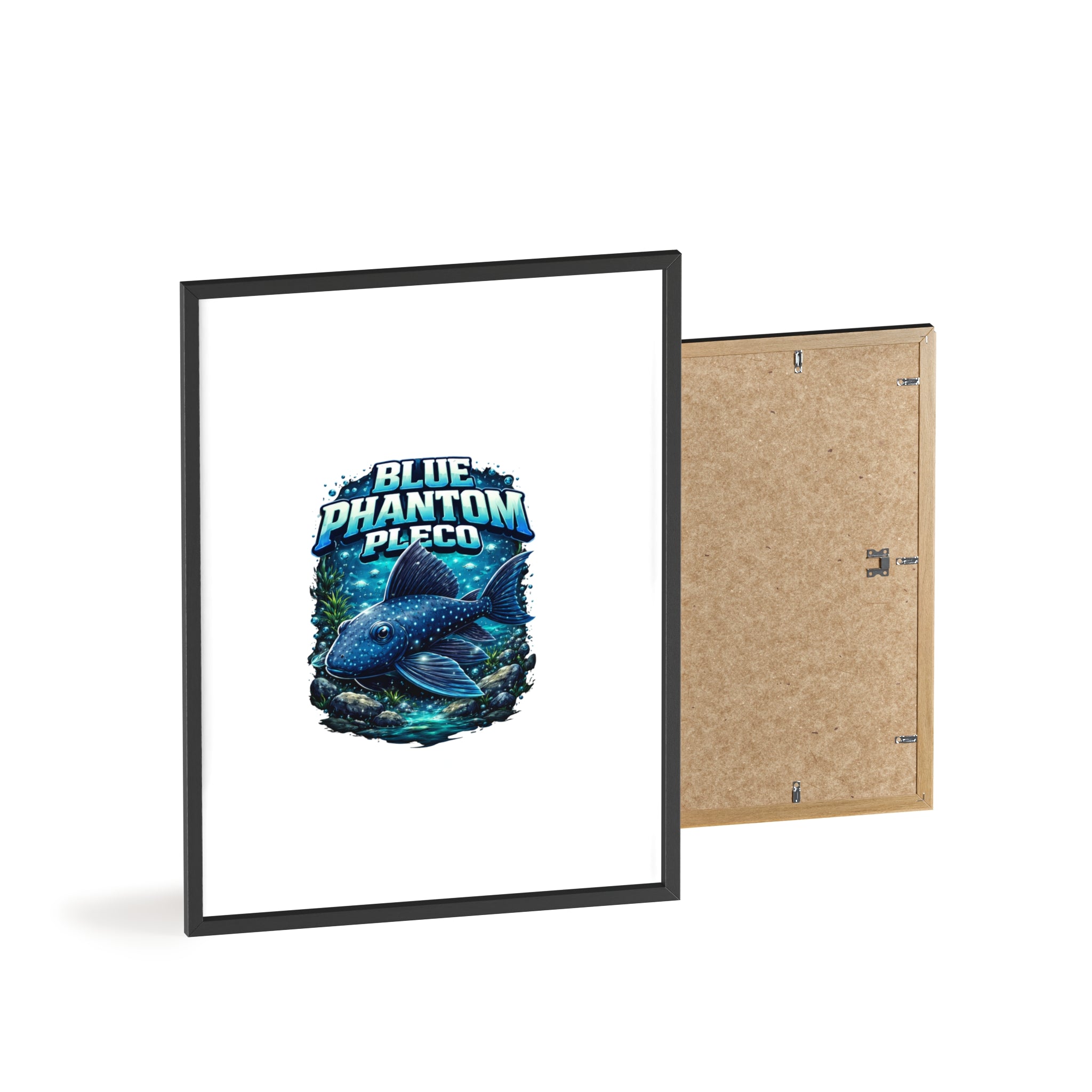 Blue Phantom Pleco Poster — Framed Aquarium Fish Wall Art