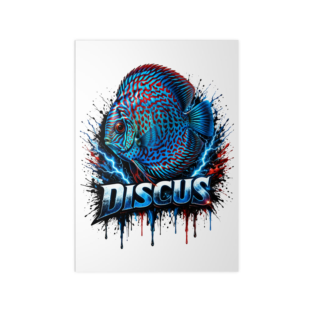 Discus Fish Photopaper Poster – Vibrant Aquarium Wall Art