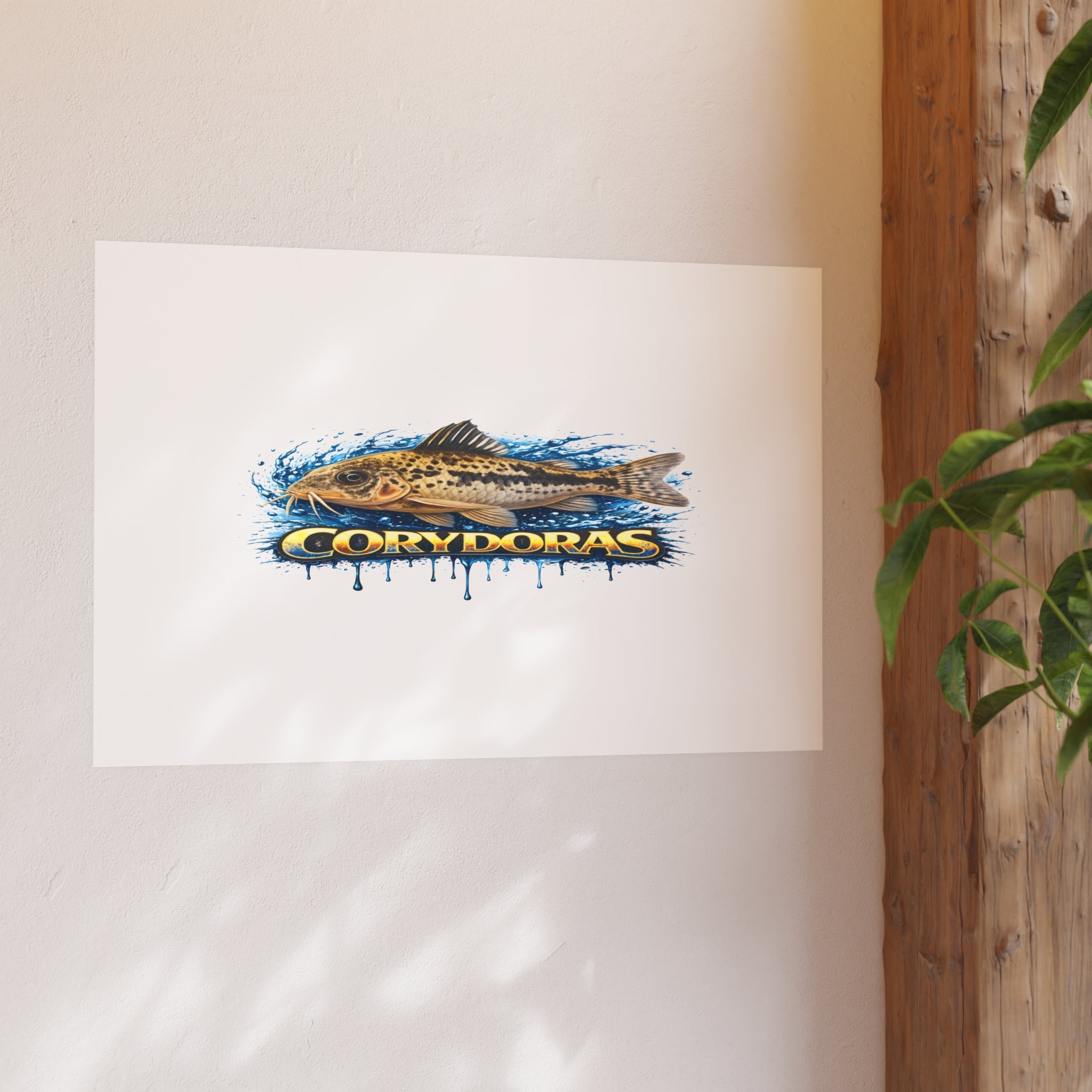 Corydoras Fish Poster — Decorative Aquarium Art Print (Satin/Matte)