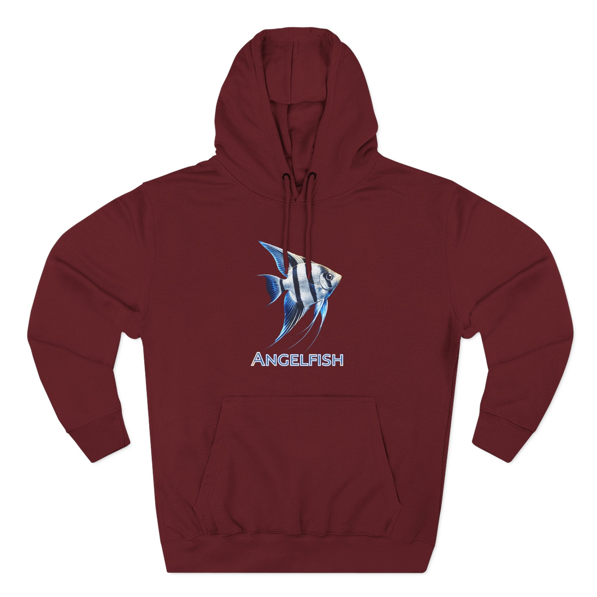 Angelfish Graphic Hoodie — Blue Aquarium Fish Pullover