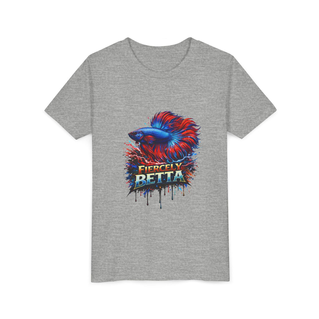 Fiercely Betta Youth Tee - Colorful Betta Fish Graphic Shirt