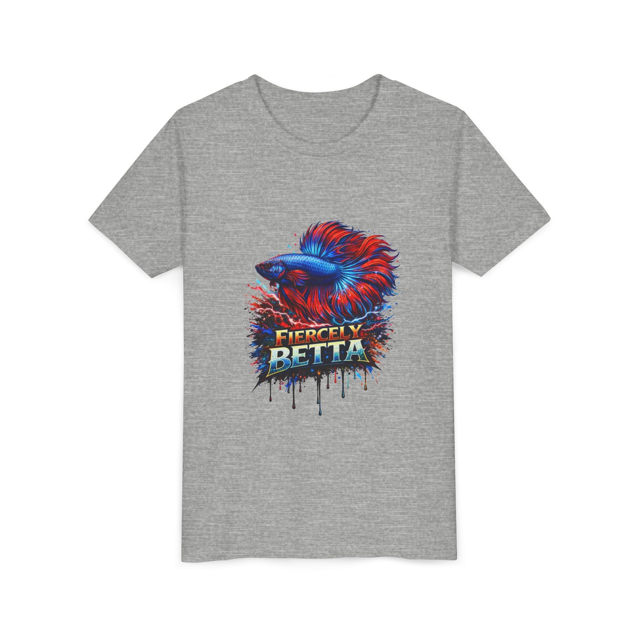 Fiercely Betta Youth Tee - Colorful Betta Fish Graphic Shirt