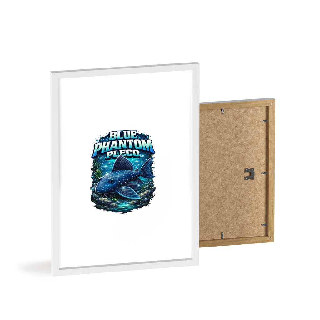 Blue Phantom Pleco Poster — Framed Aquarium Fish Wall Art