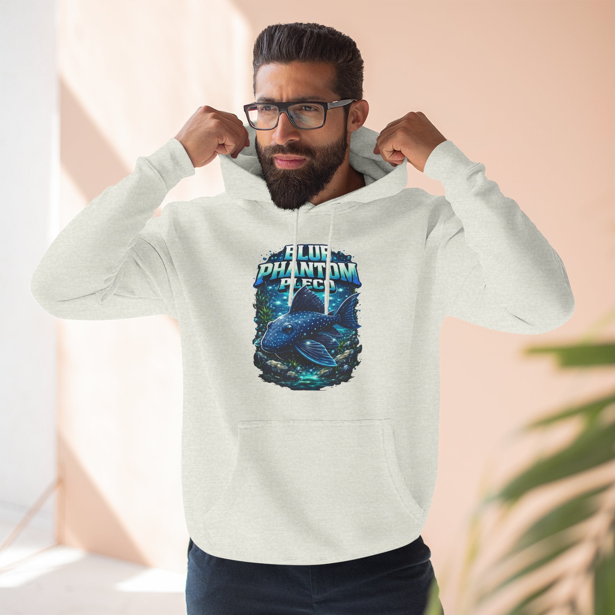 Blue Phantom Pleco L128 Hoodies | Premium Fish Keeper Streetwear | Inverness Ink