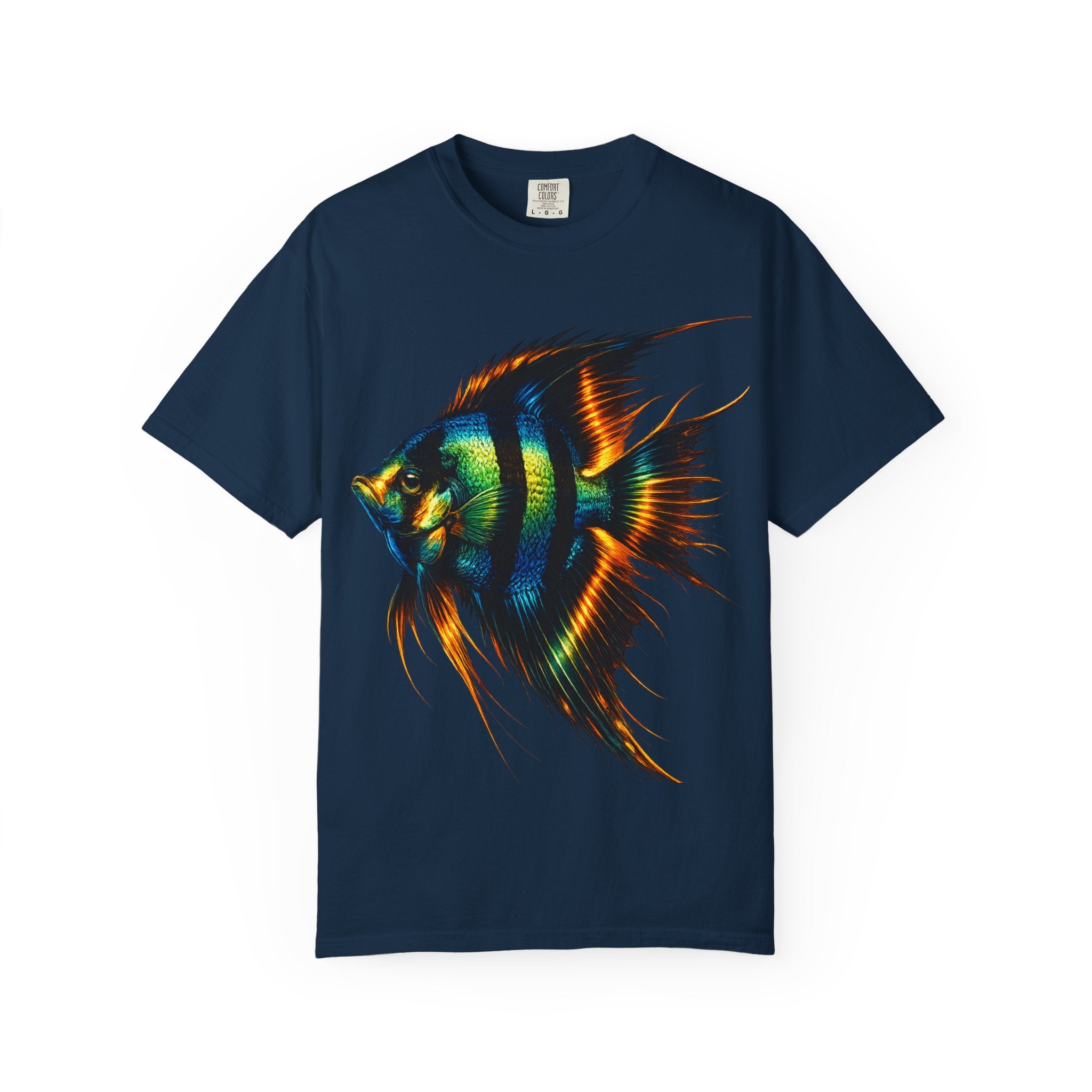 Angelfish Graphic T-Shirt — Vibrant Tropical Fish Illustration