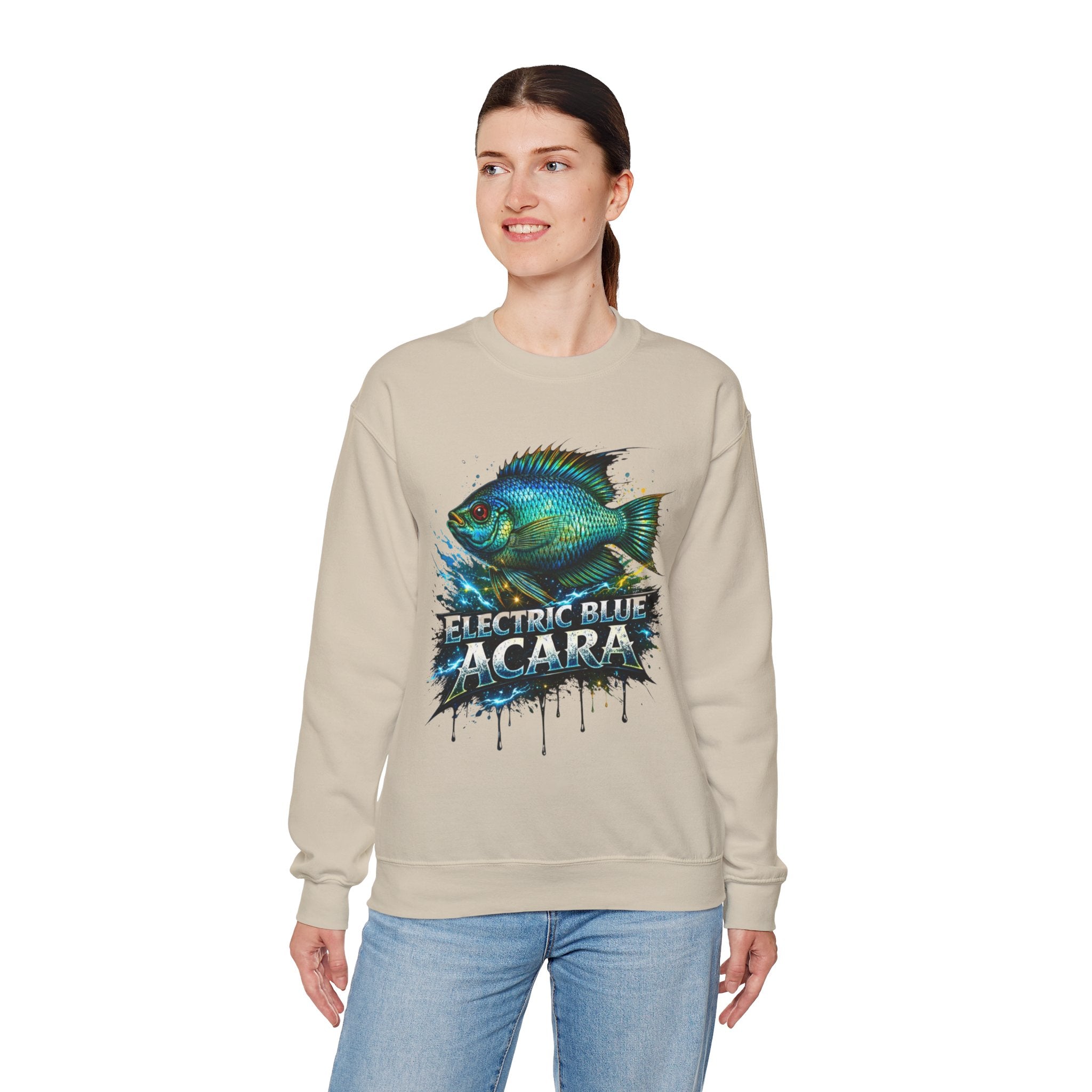 Electric Blue Acara – Heavy Blend™ Crewneck Sweatshirt