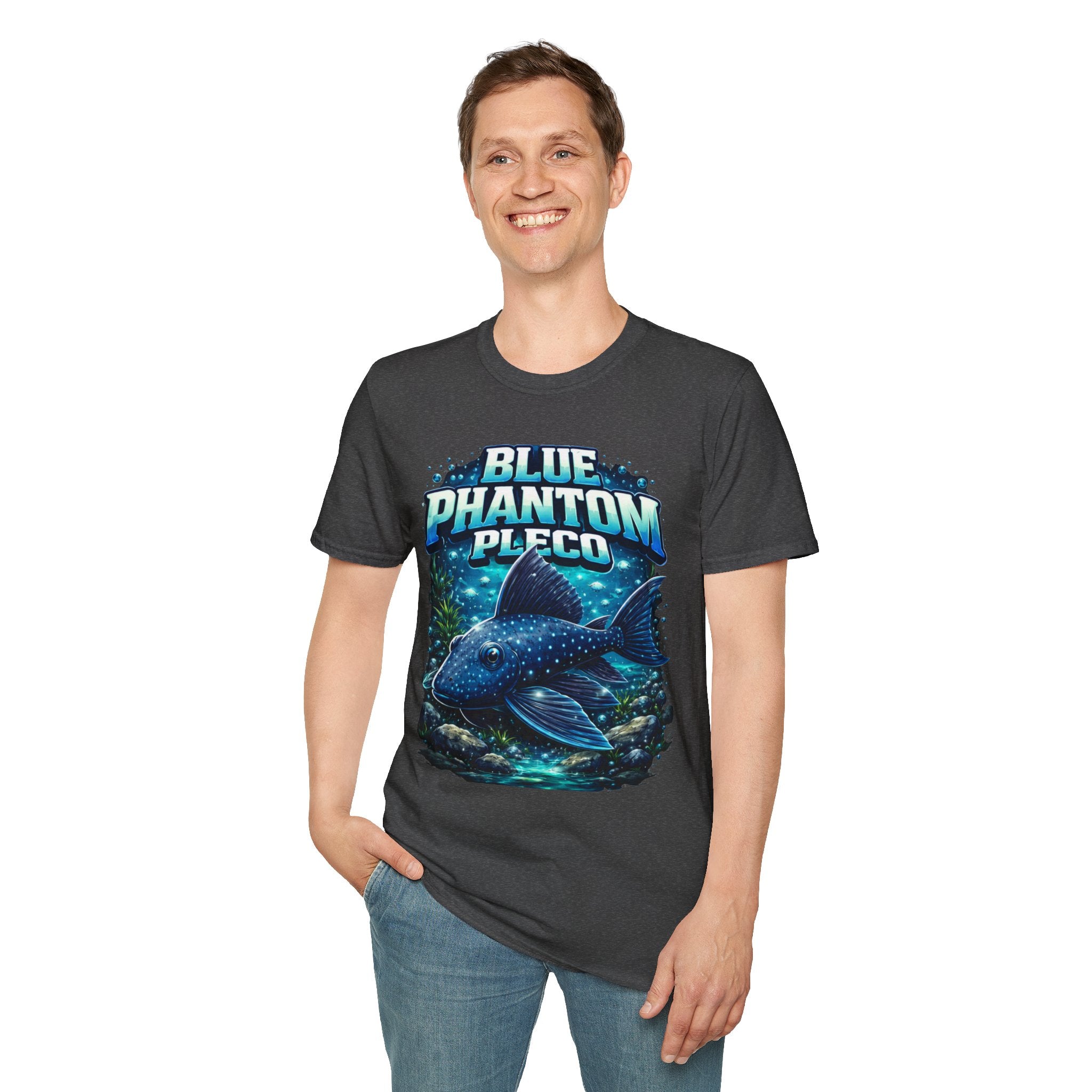 Blue Phantom Pleco T-Shirt — Graphic Aquarium Fish Tee