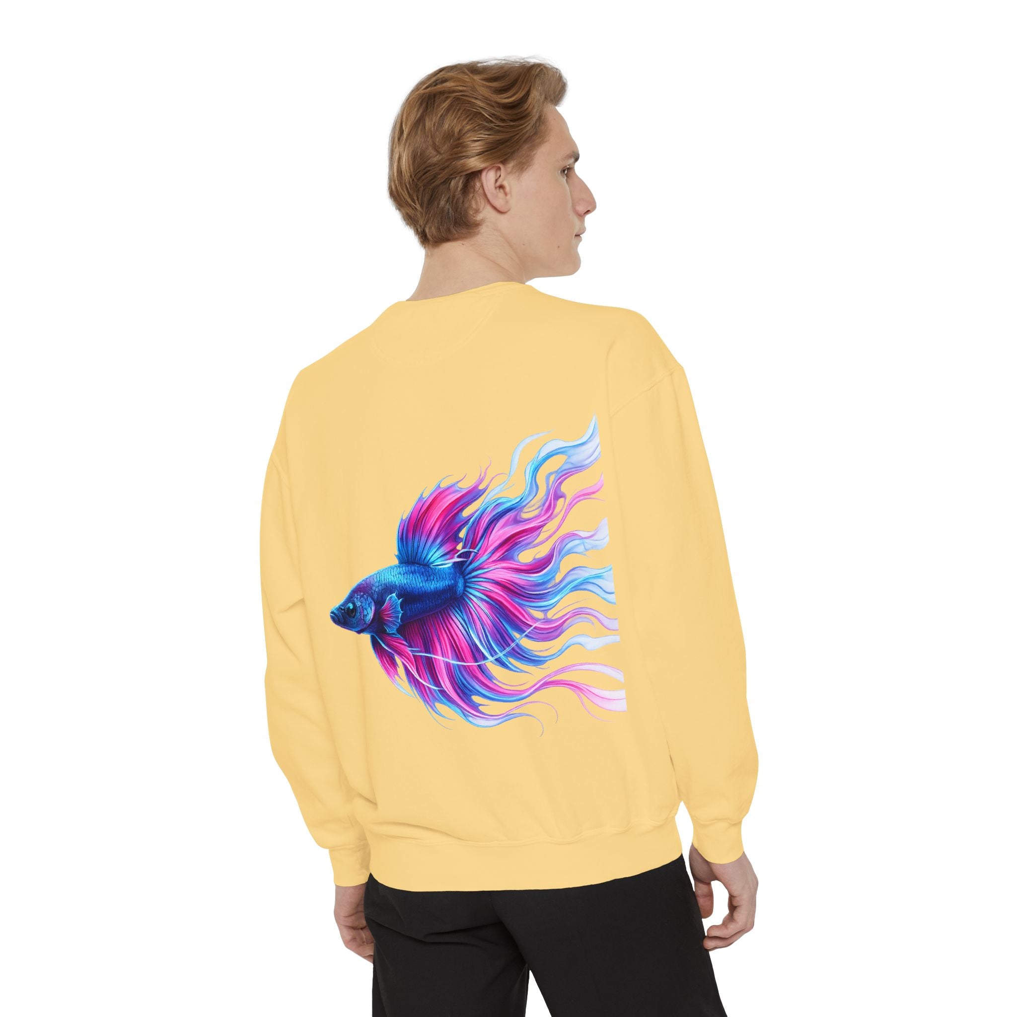 Betta Bliss Sweatshirt — Colorful Betta Fish Graphic Crewneck