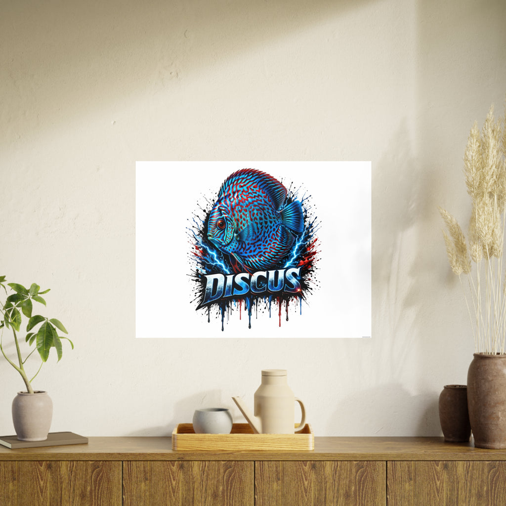 Discus Fish Art Poster — Vibrant Aquarium Wall Print