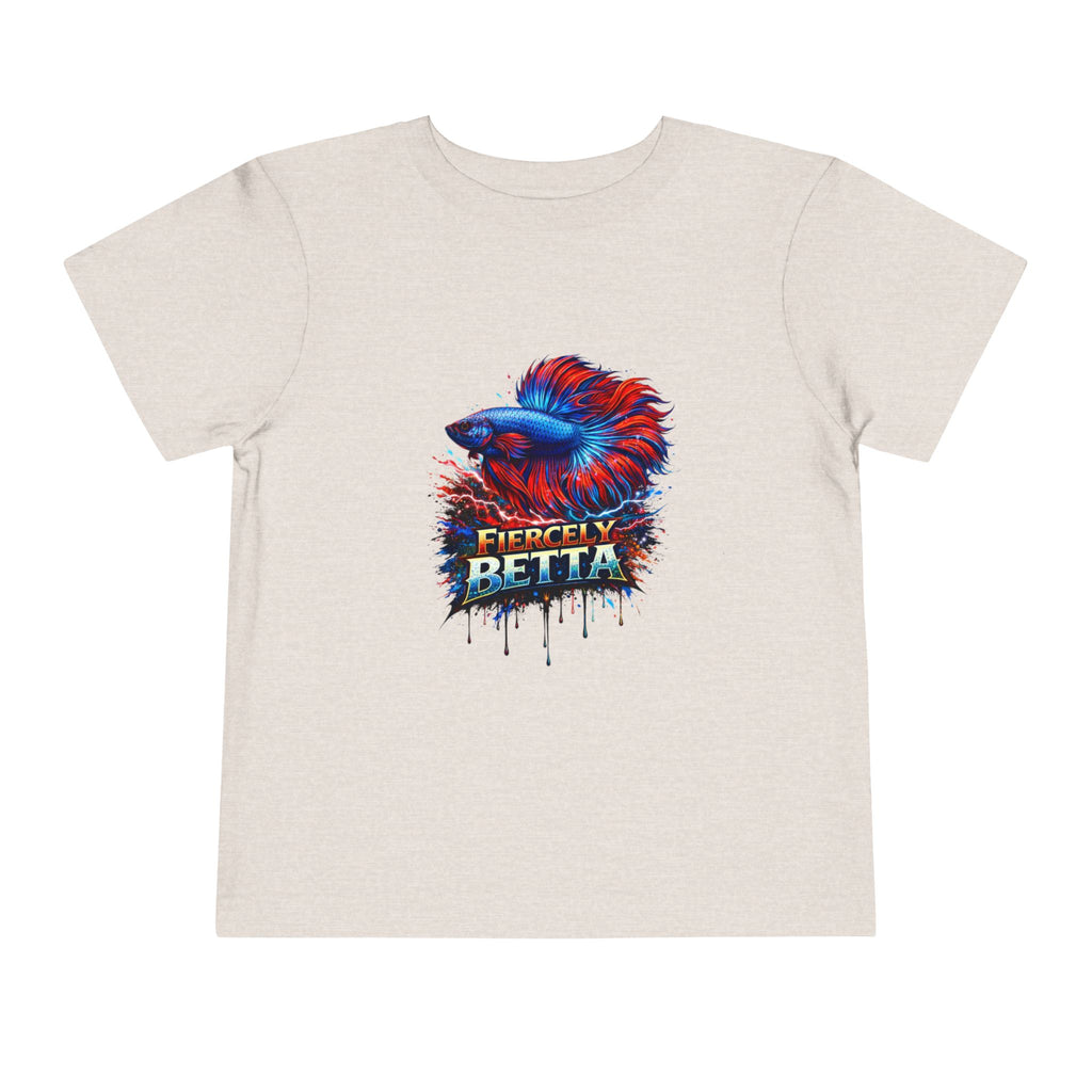 Toddler Tee - 'Fierce Betta' Colorful Betta Fish Graphic Shirt for Kids