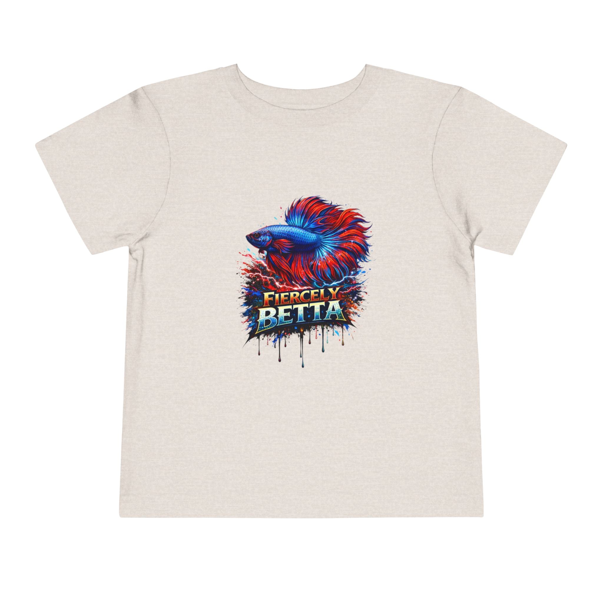 Toddler Tee - 'Fierce Betta' Colorful Betta Fish Graphic Shirt for Kids