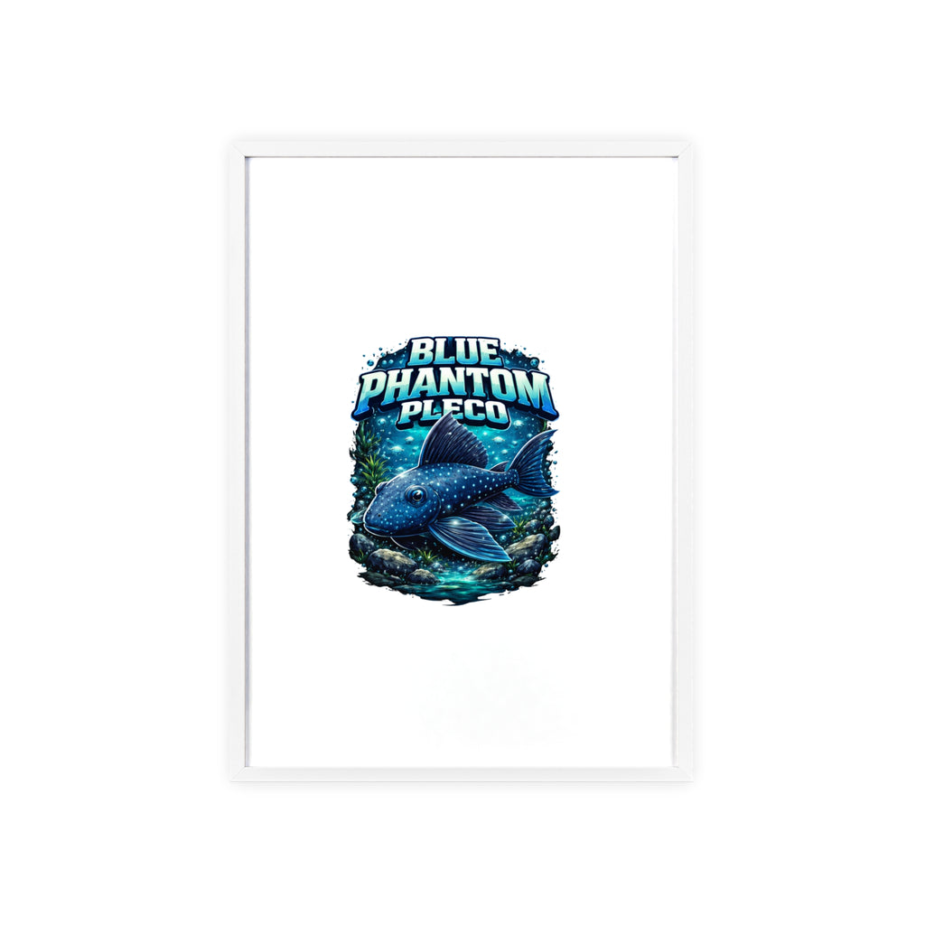 Blue Phantom Pleco Poster — Framed Aquarium Fish Wall Art