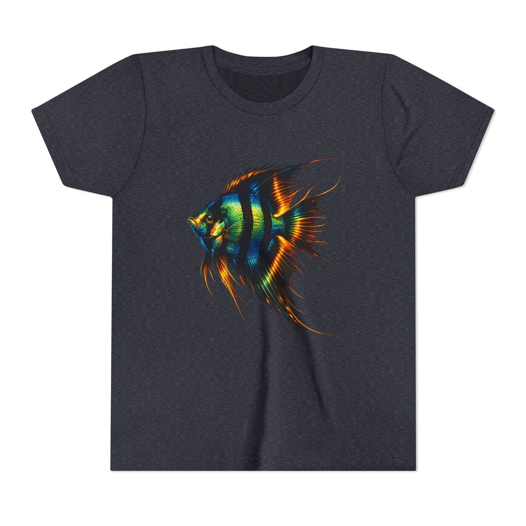 Angelfish Youth Tee – Colorful Aquarium Fish Graphic Shirt for Kids