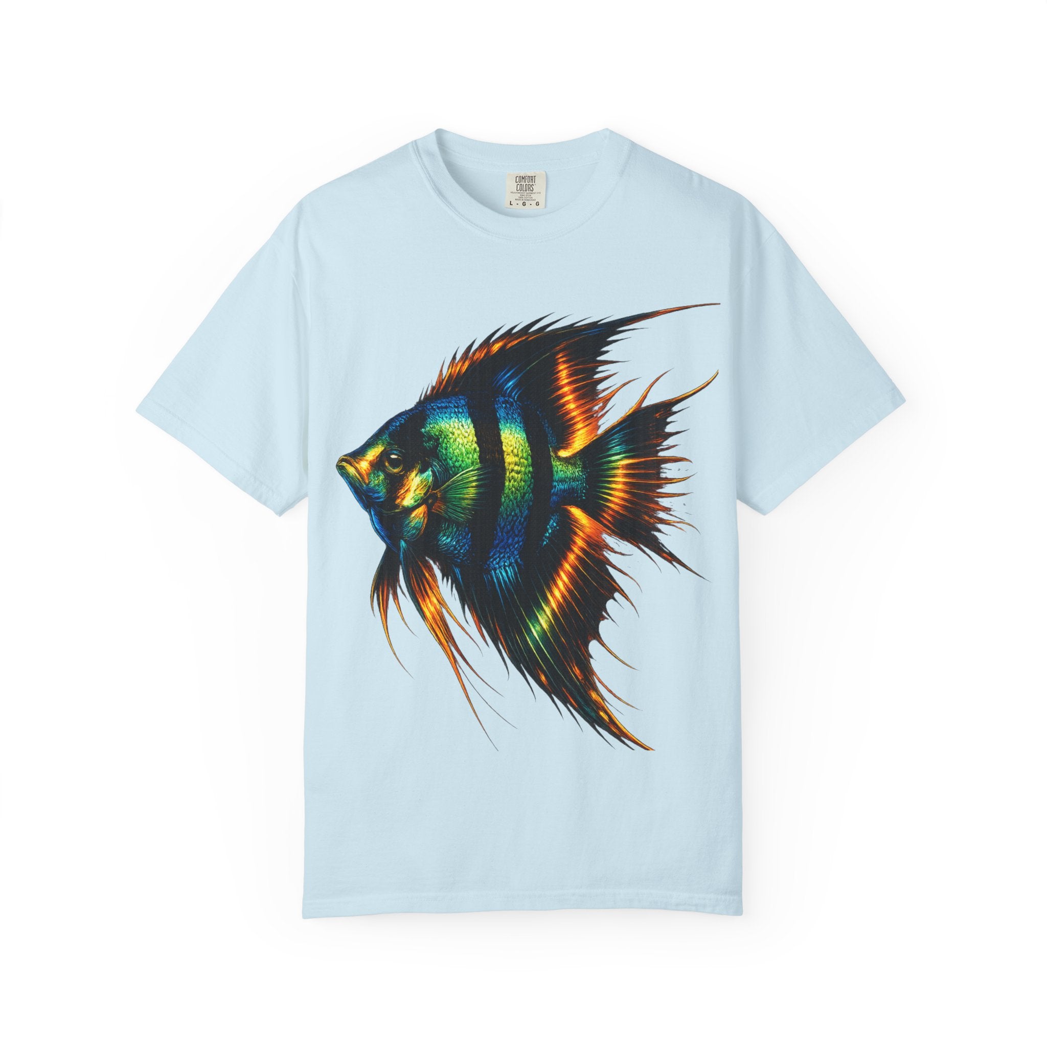 Angelfish Graphic T-Shirt — Vibrant Tropical Fish Illustration
