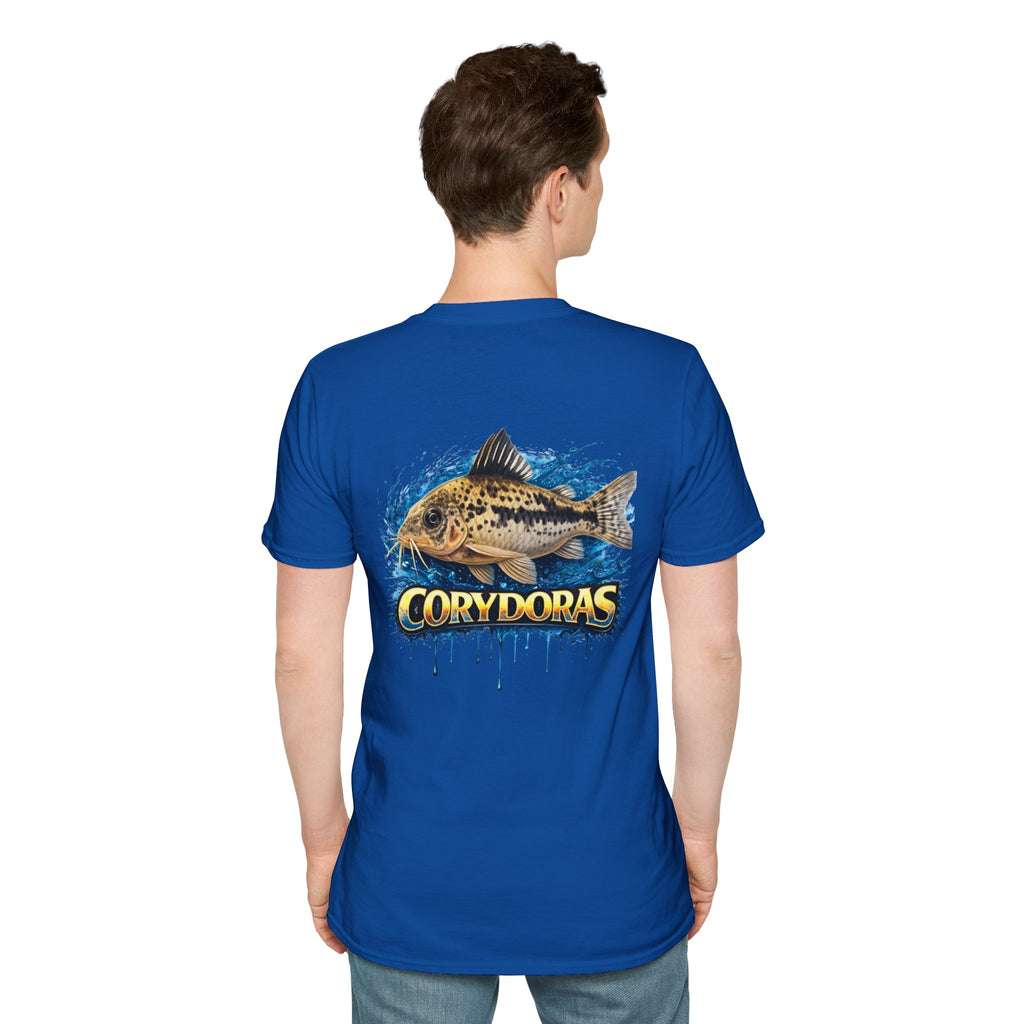 Corydoras Fish T-Shirt — Aquarium Catfish Tee with Splash Graphic
