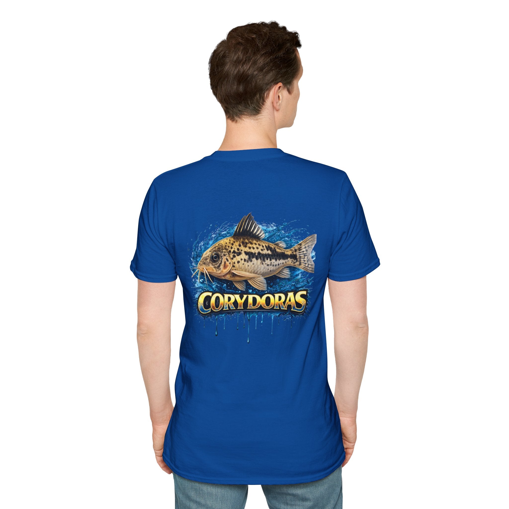 Corydoras Fish T-Shirt — Aquarium Catfish Tee with Splash Graphic
