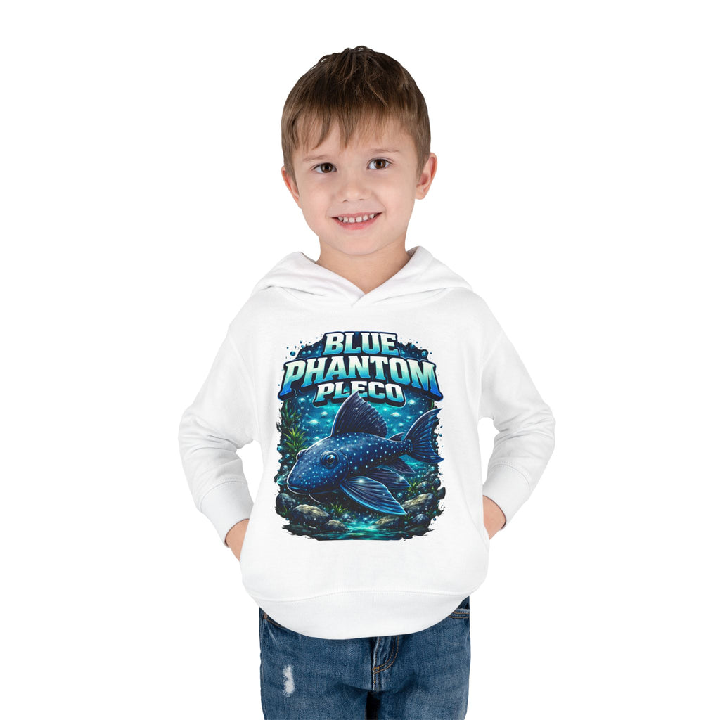 Toddler Hoodie — 'Blue Phantom Pleco' Cute Aquarium Fish Pullover