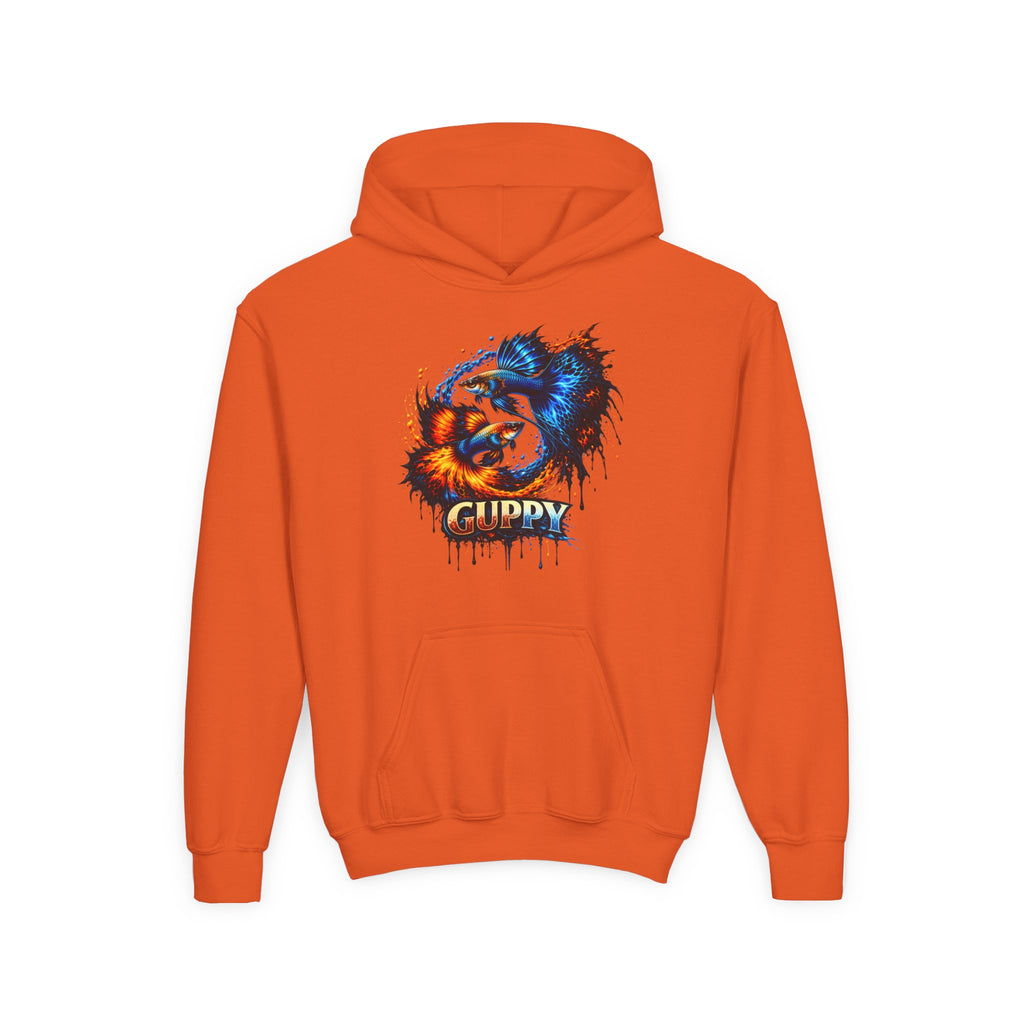Fire & Ice Guppy – Kids "Neon Flare" Fleece Hoodie