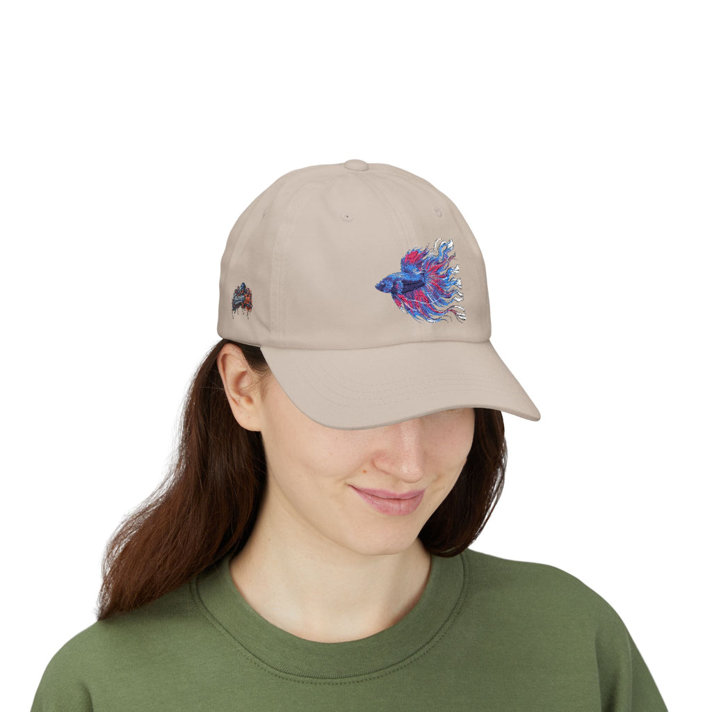 Betta Fish Dad Cap – Embroidered Color Splash Fish Baseball Hat