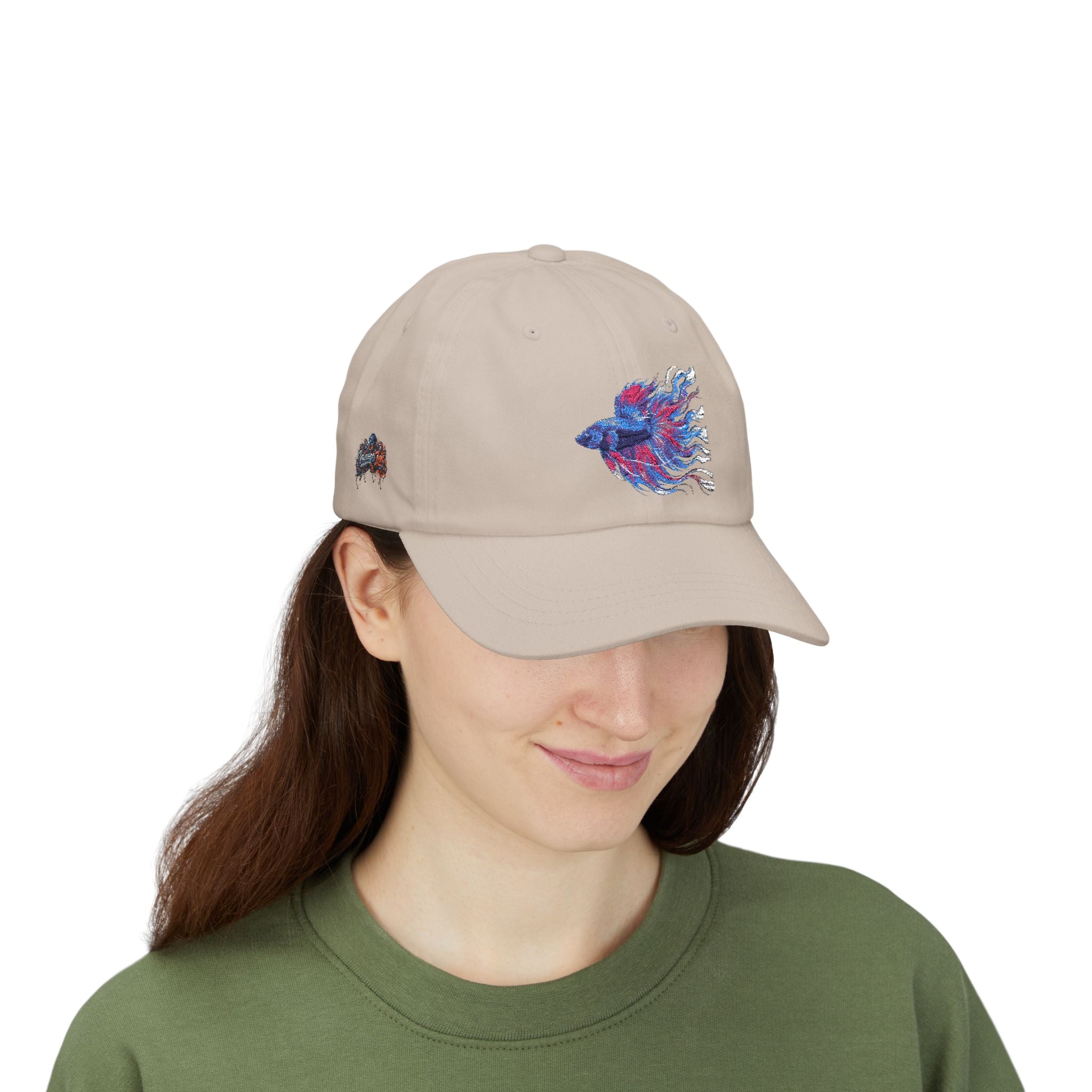 Betta Fish Dad Cap – Embroidered Color Splash Fish Baseball Hat