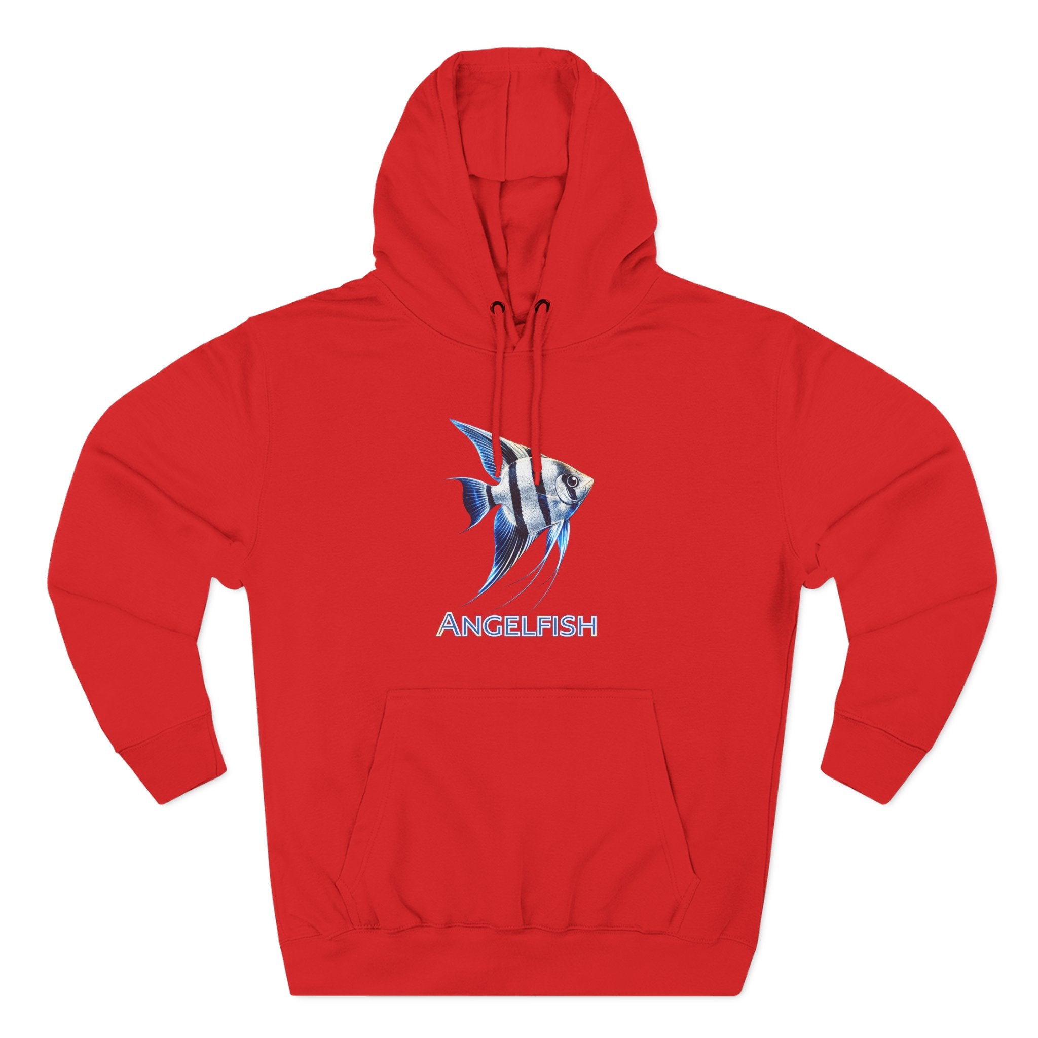 Angelfish Graphic Hoodie — Blue Aquarium Fish Pullover