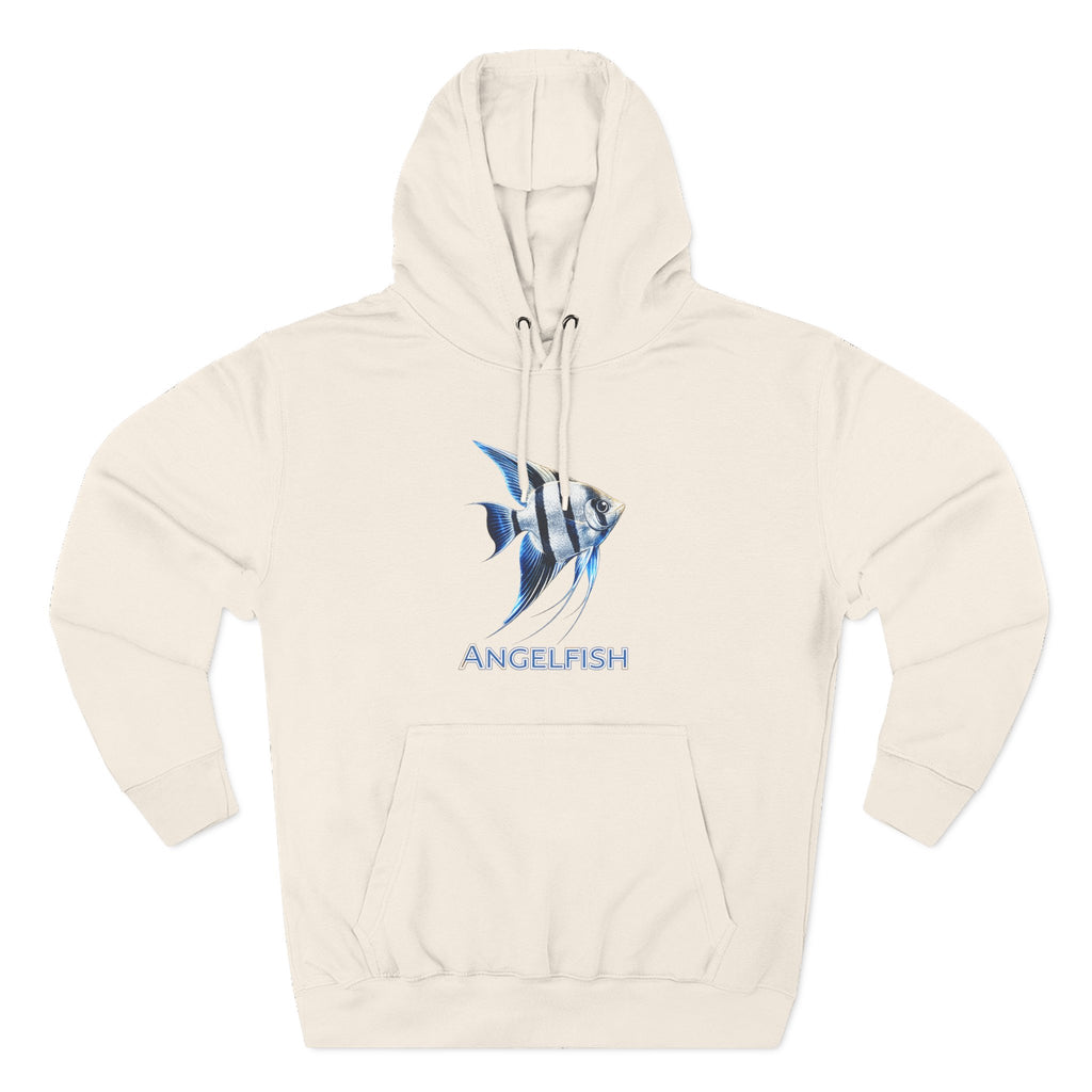 Angelfish Graphic Hoodie — Blue Aquarium Fish Pullover