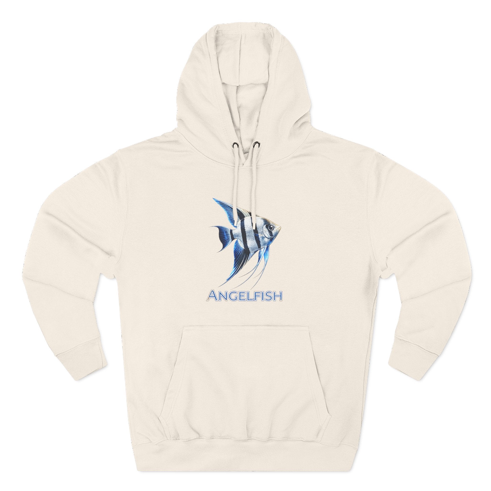 Angelfish Graphic Hoodie — Blue Aquarium Fish Pullover